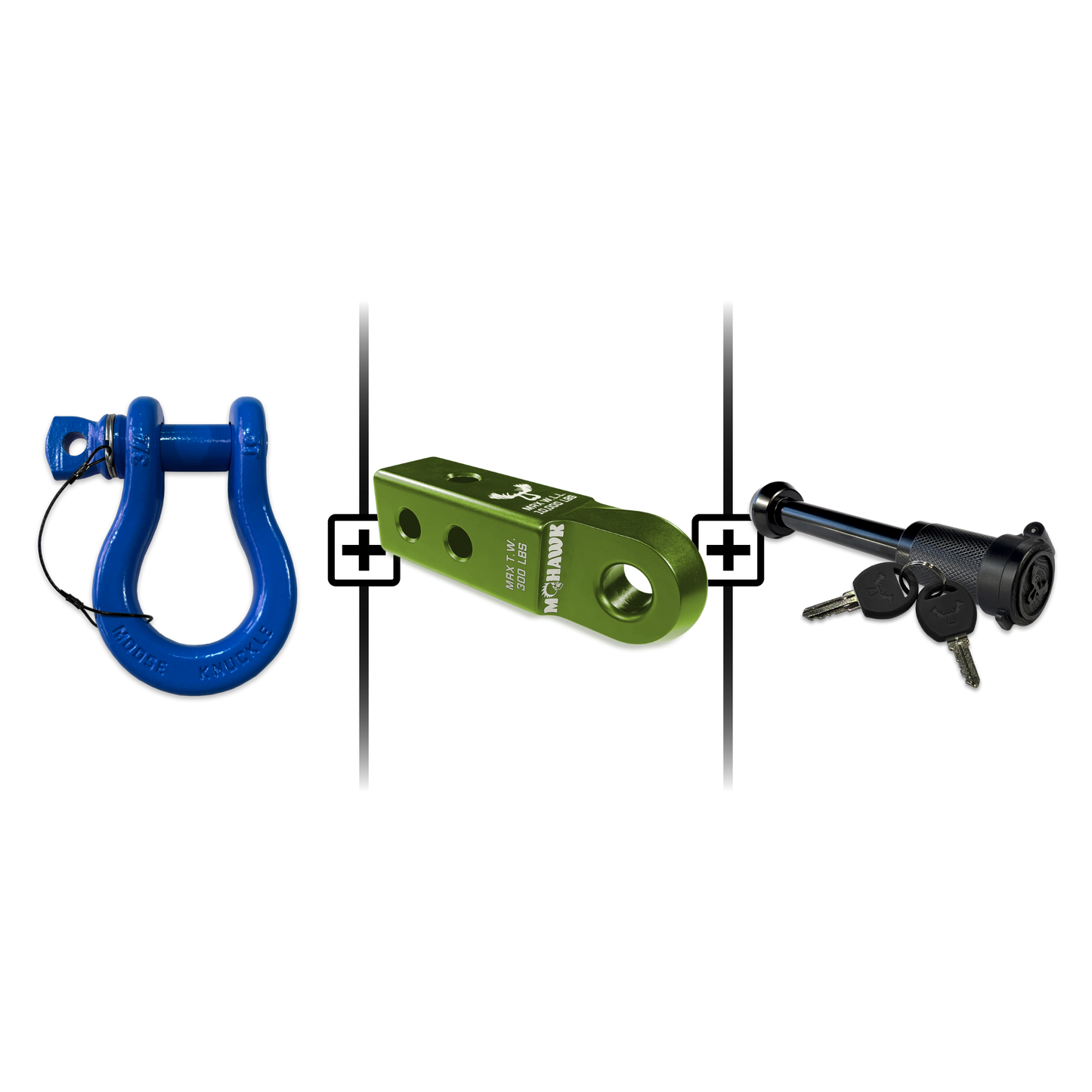 B'oh Spin Pin Shackle 3/4 Mohawk Receiver 2.0 Hitch Pin Bundle