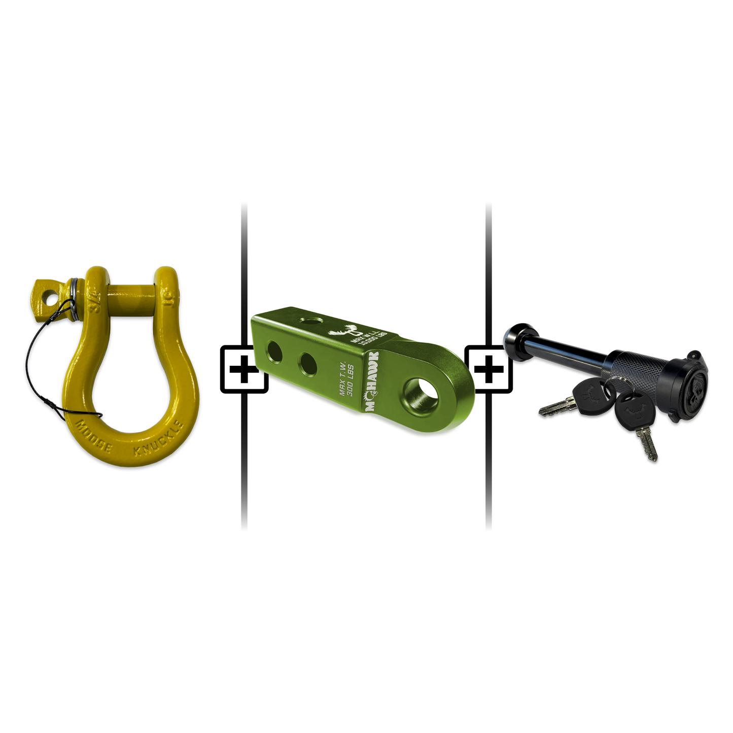 B'oh Spin Pin Shackle 3/4 Mohawk Receiver 2.0 Hitch Pin Bundle