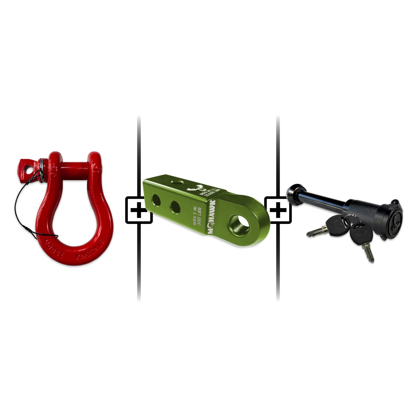 B'oh Spin Pin Shackle 3/4 Mohawk Receiver 2.0 Hitch Pin Bundle