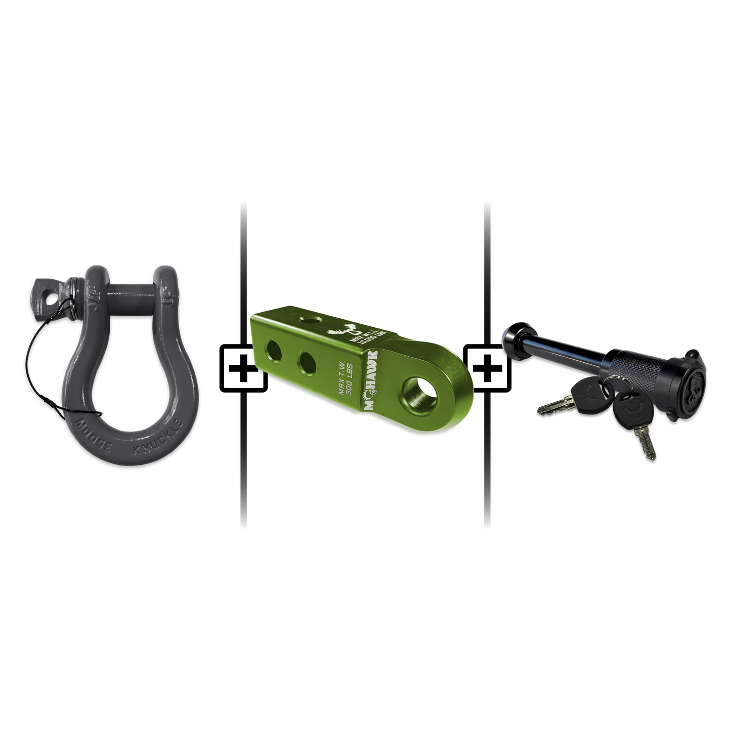 B'oh Spin Pin Shackle 3/4 Mohawk Receiver 2.0 Hitch Pin Bundle