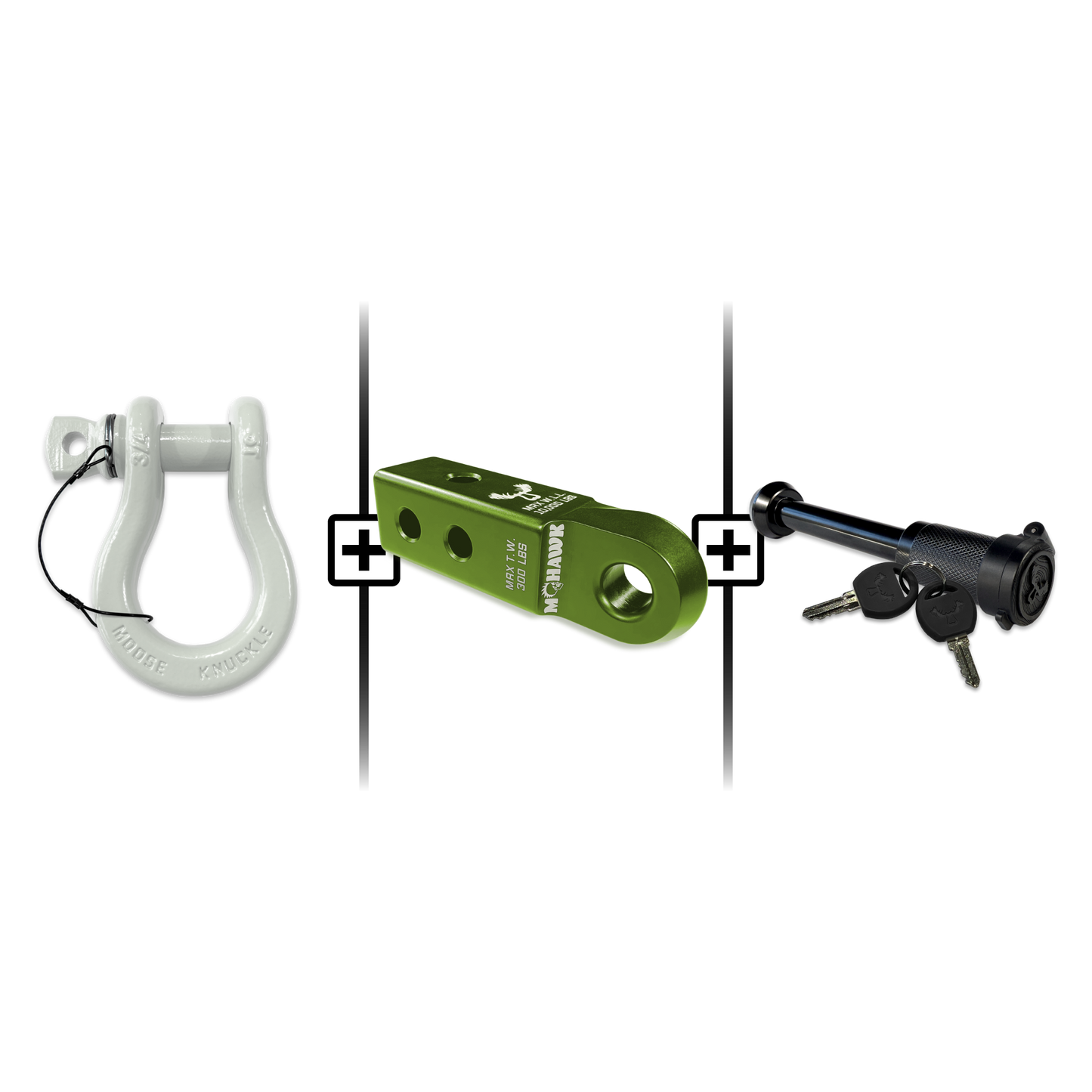 B'oh Spin Pin Shackle 3/4 Mohawk Receiver 2.0 Hitch Pin Bundle