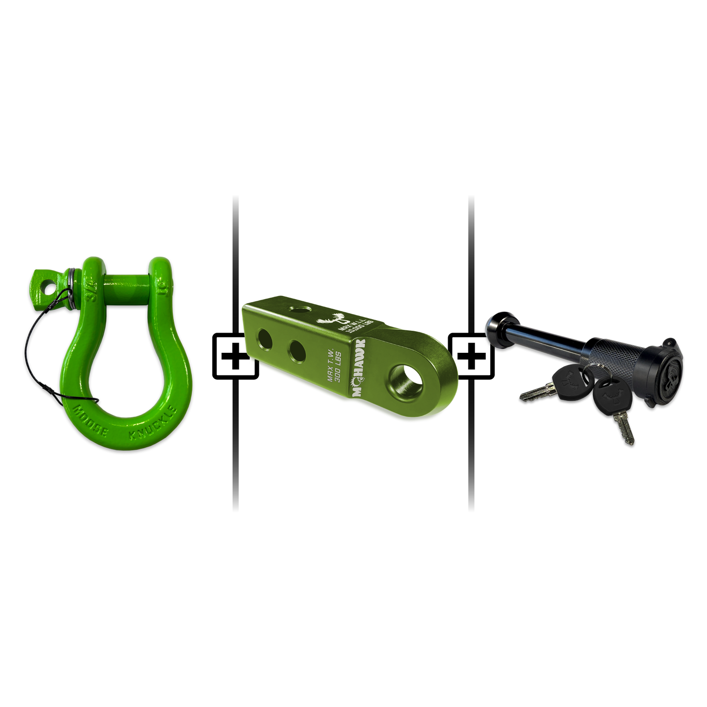 B'oh Spin Pin Shackle 3/4 Mohawk Receiver 2.0 Hitch Pin Bundle