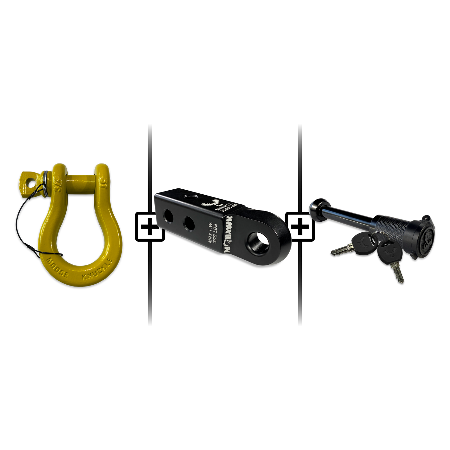 B'oh Spin Pin Shackle 3/4 Mohawk Receiver 2.0 Hitch Pin Bundle