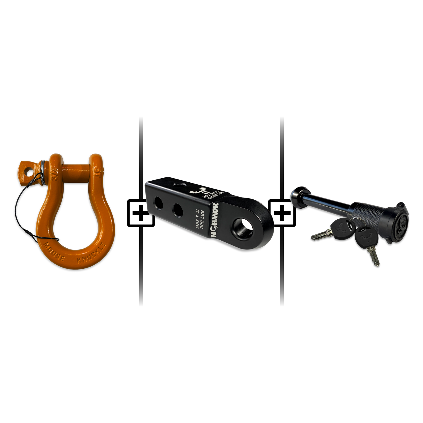 B'oh Spin Pin Shackle 3/4 Mohawk Receiver 2.0 Hitch Pin Bundle