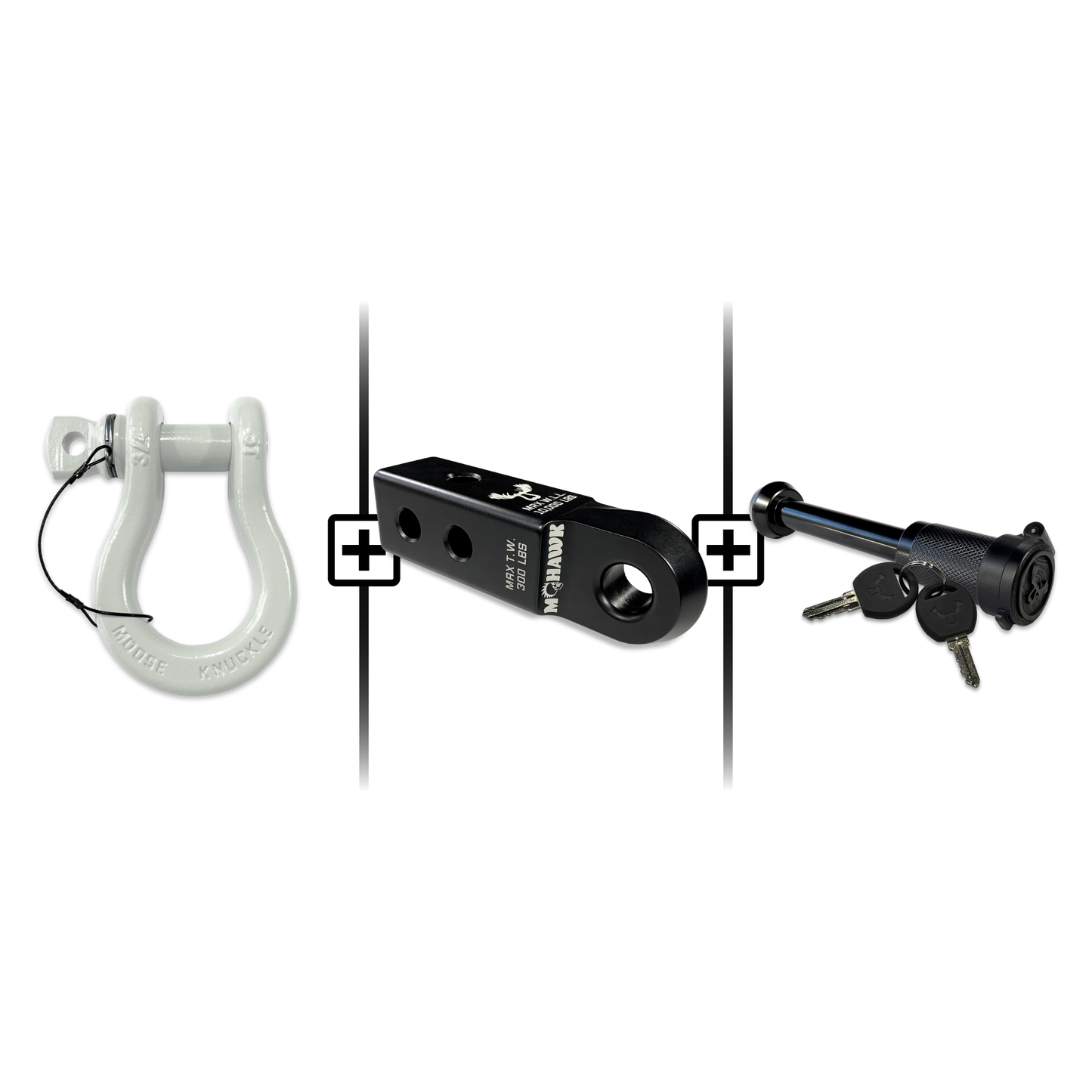 B'oh Spin Pin Shackle 3/4 Mohawk Receiver 2.0 Hitch Pin Bundle