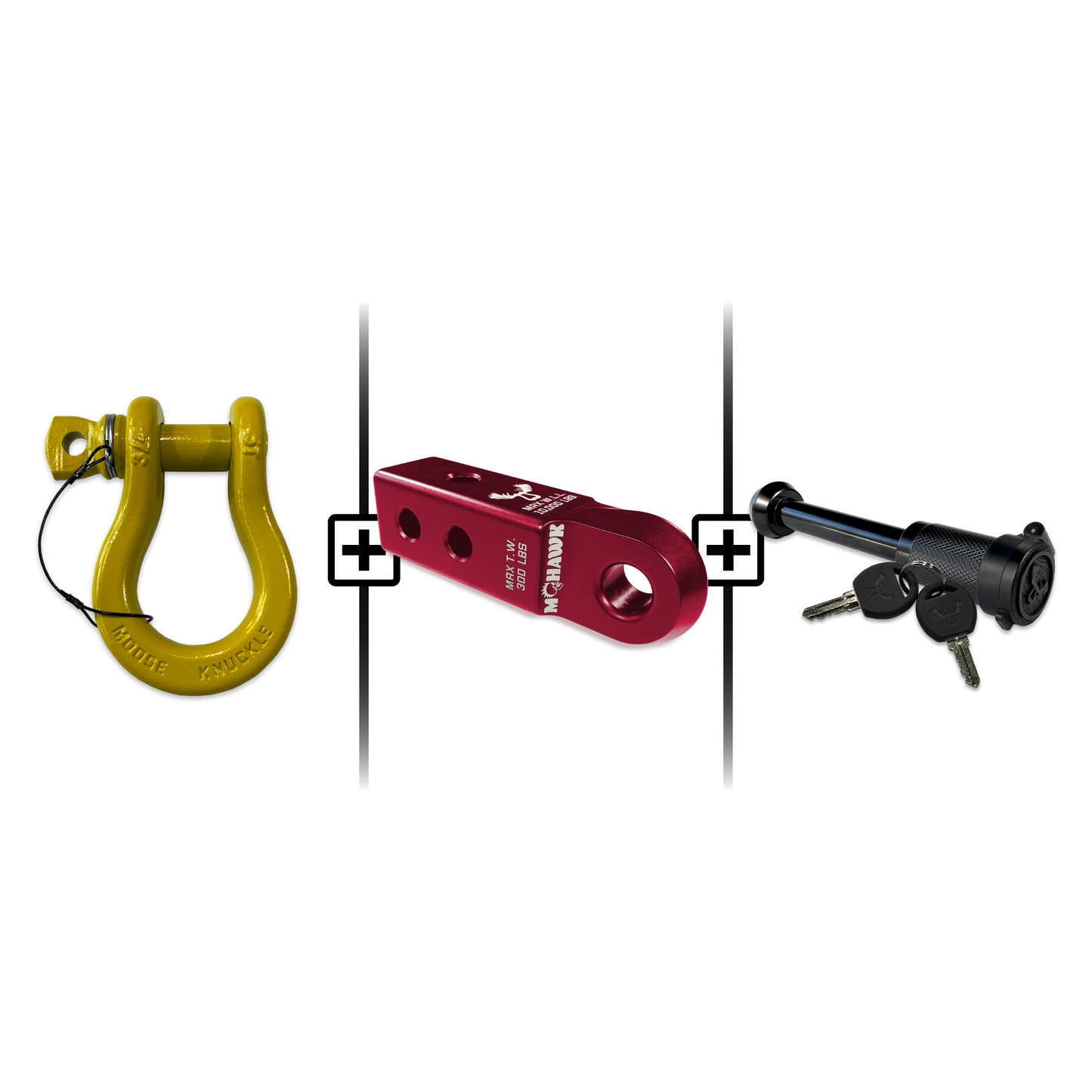 B'oh Spin Pin Shackle 3/4 Mohawk Receiver 2.0 Hitch Pin Bundle