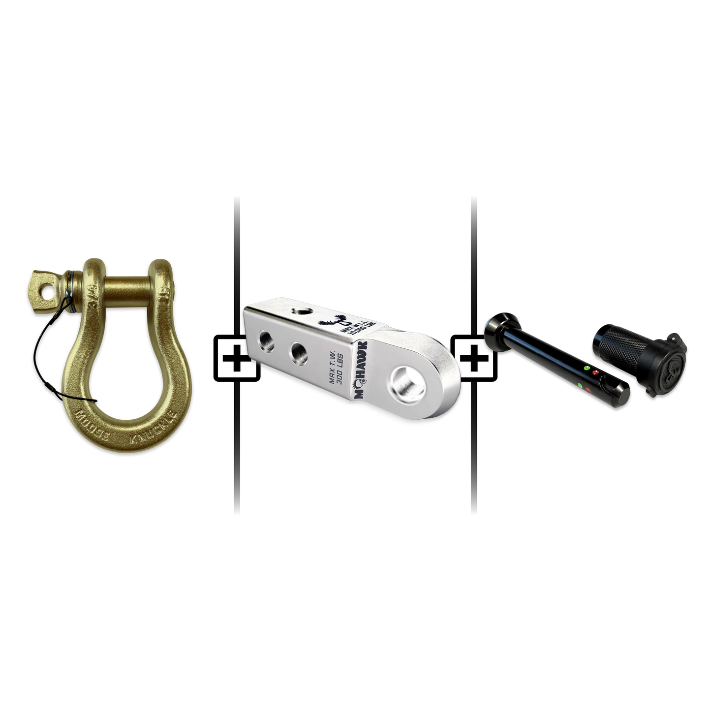B'oh Spin Pin Shackle 3/4 Mohawk Receiver 2.0 Hitch Pin Bundle