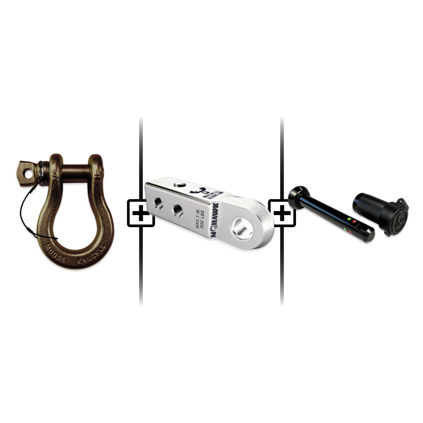 B'oh Spin Pin Shackle 3/4 Mohawk Receiver 2.0 Hitch Pin Bundle