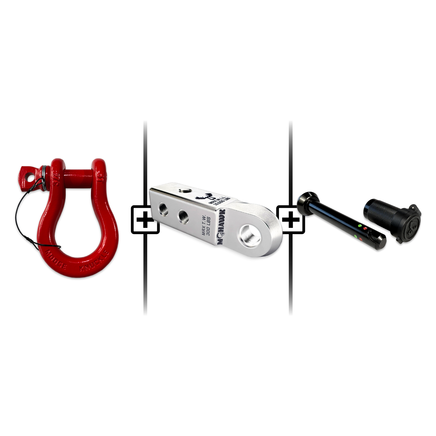 B'oh Spin Pin Shackle 3/4 Mohawk Receiver 2.0 Hitch Pin Bundle