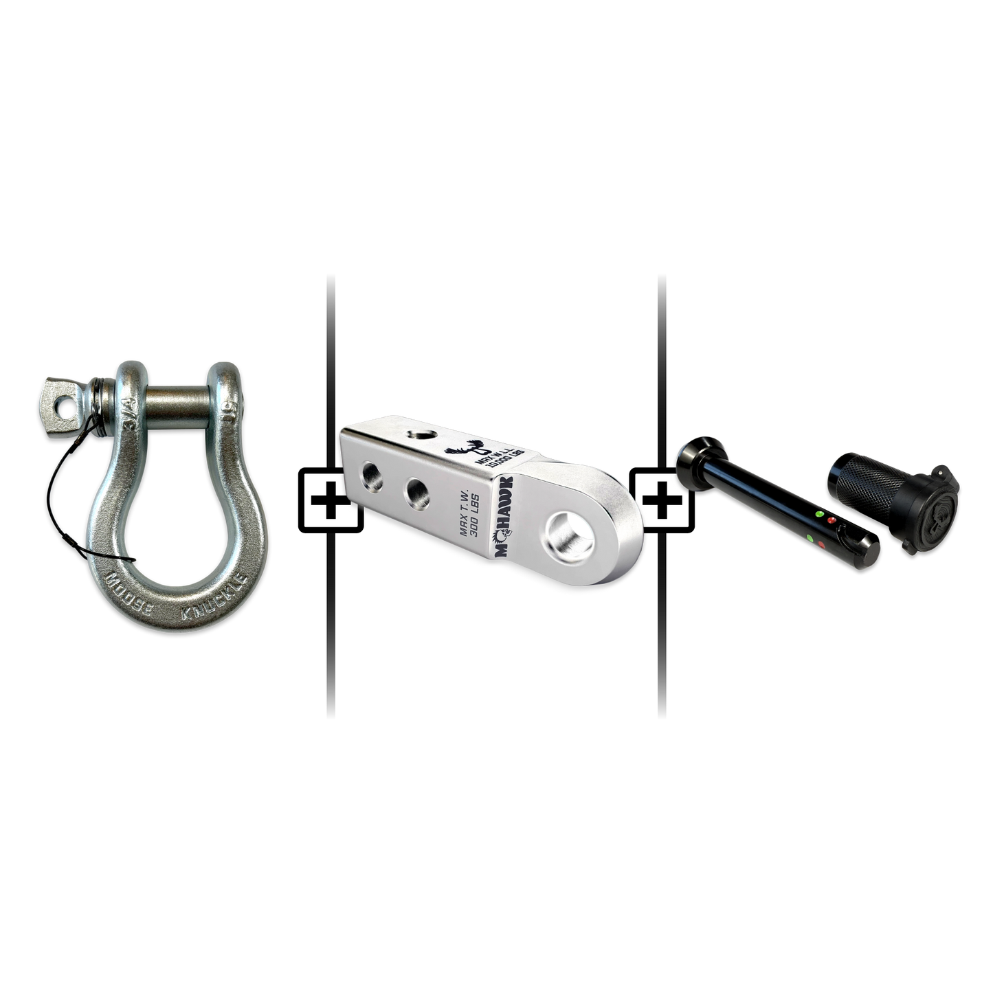 B'oh Spin Pin Shackle 3/4 Mohawk Receiver 2.0 Hitch Pin Bundle