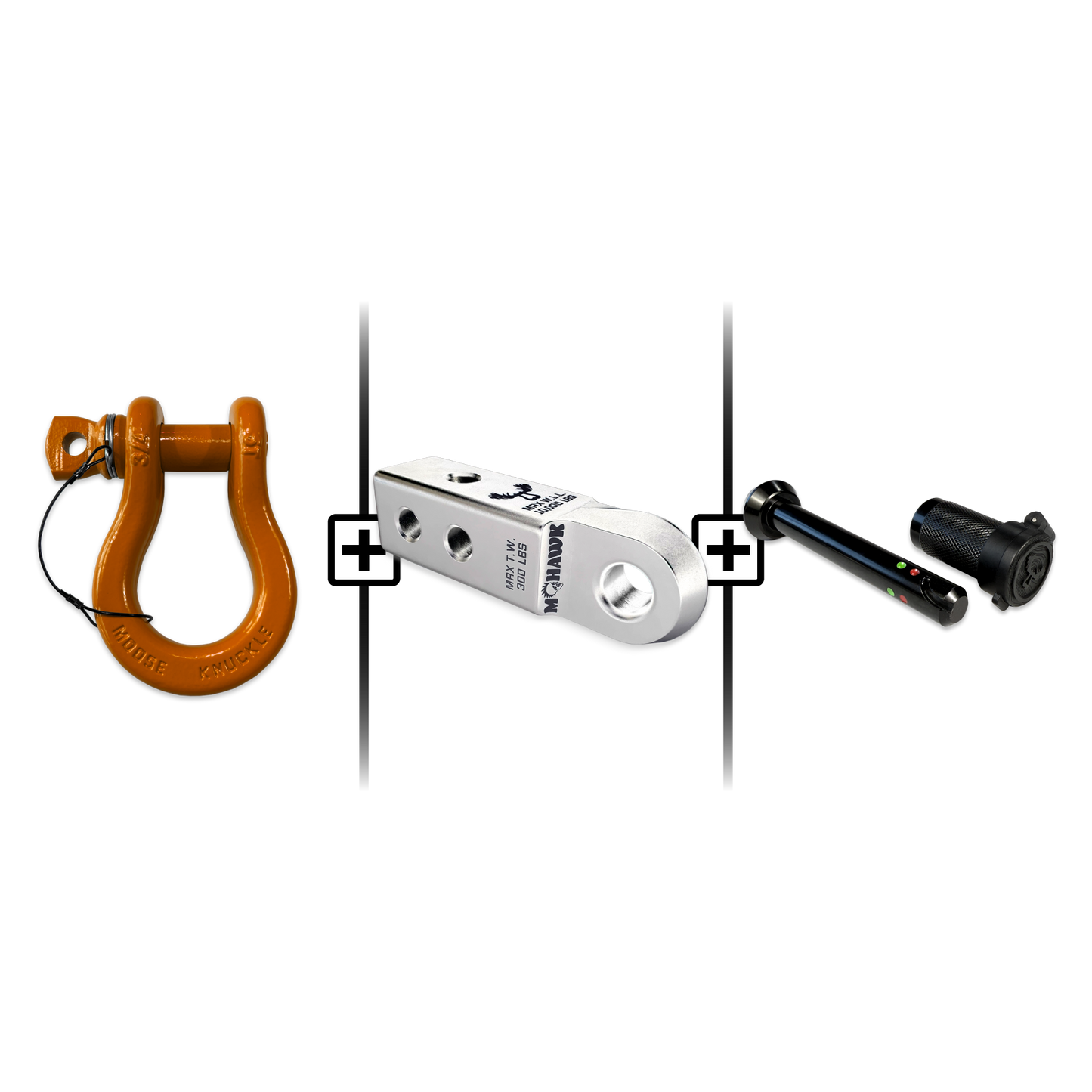 B'oh Spin Pin Shackle 3/4 Mohawk Receiver 2.0 Hitch Pin Bundle