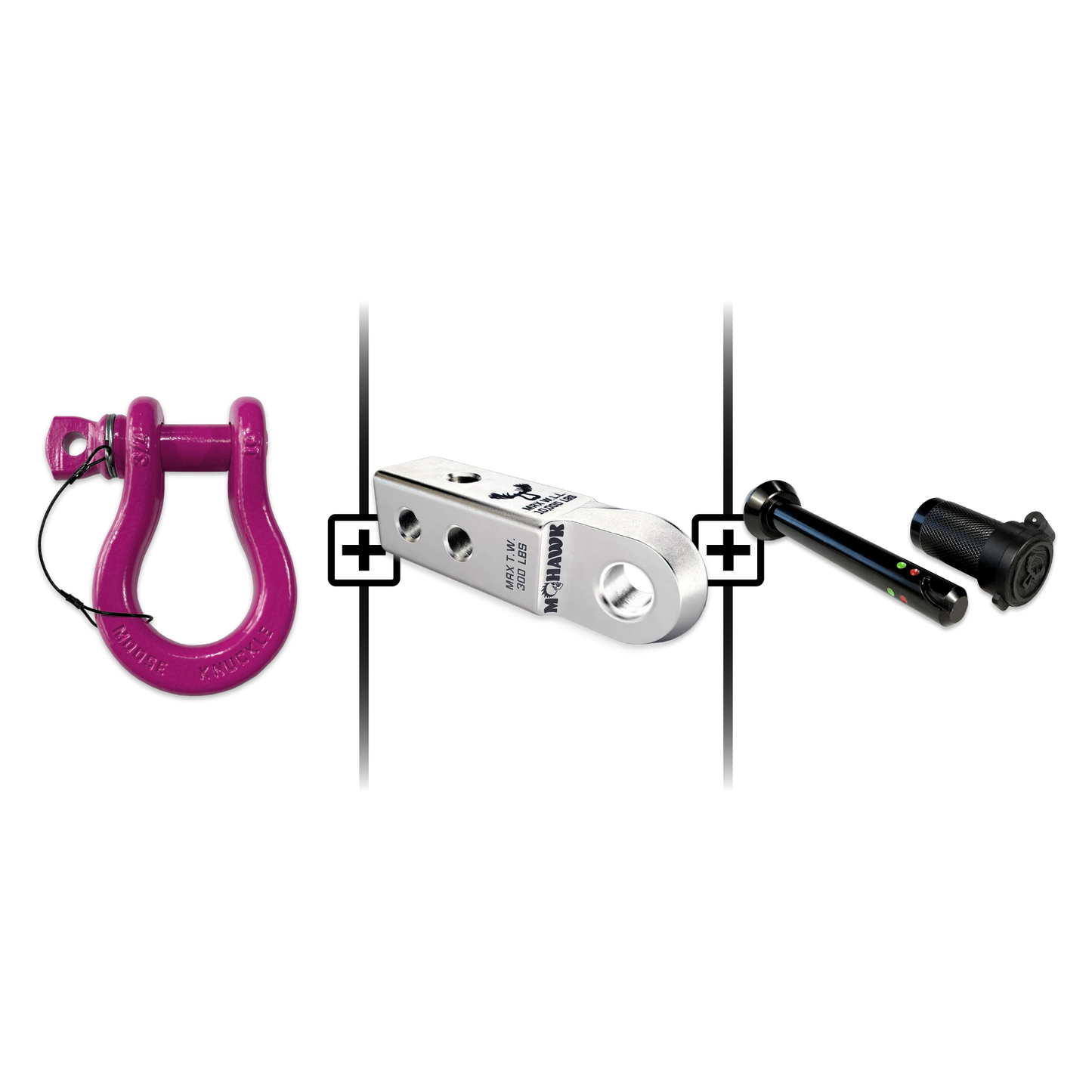 B'oh Spin Pin Shackle 3/4 Mohawk Receiver 2.0 Hitch Pin Bundle