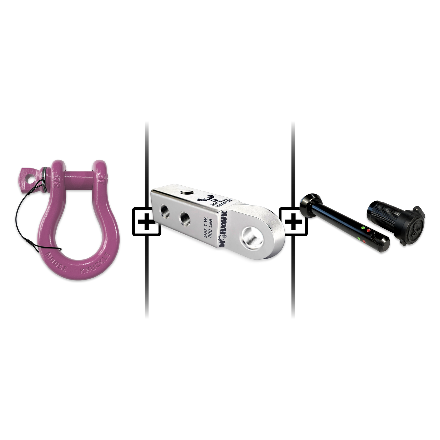 B'oh Spin Pin Shackle 3/4 Mohawk Receiver 2.0 Hitch Pin Bundle