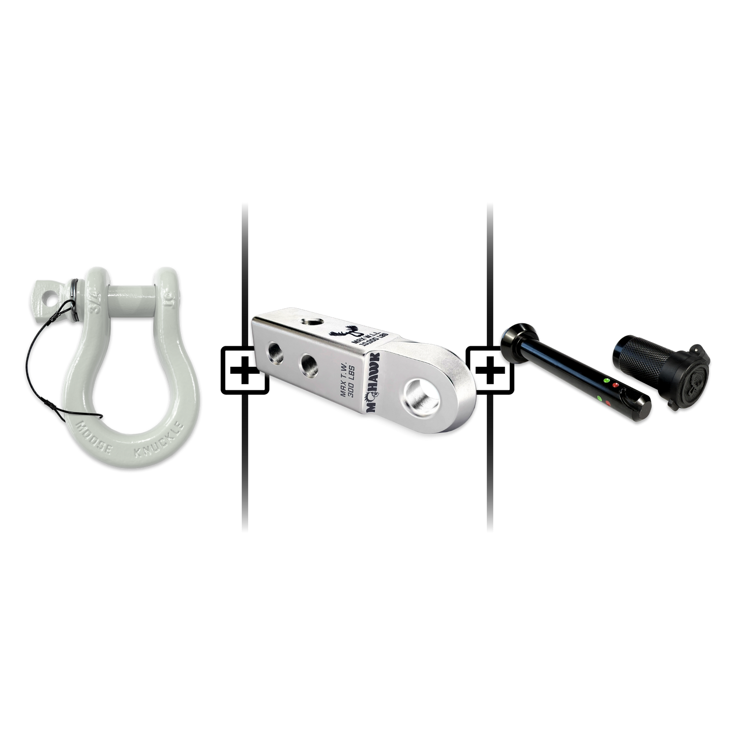 B'oh Spin Pin Shackle 3/4 Mohawk Receiver 2.0 Hitch Pin Bundle