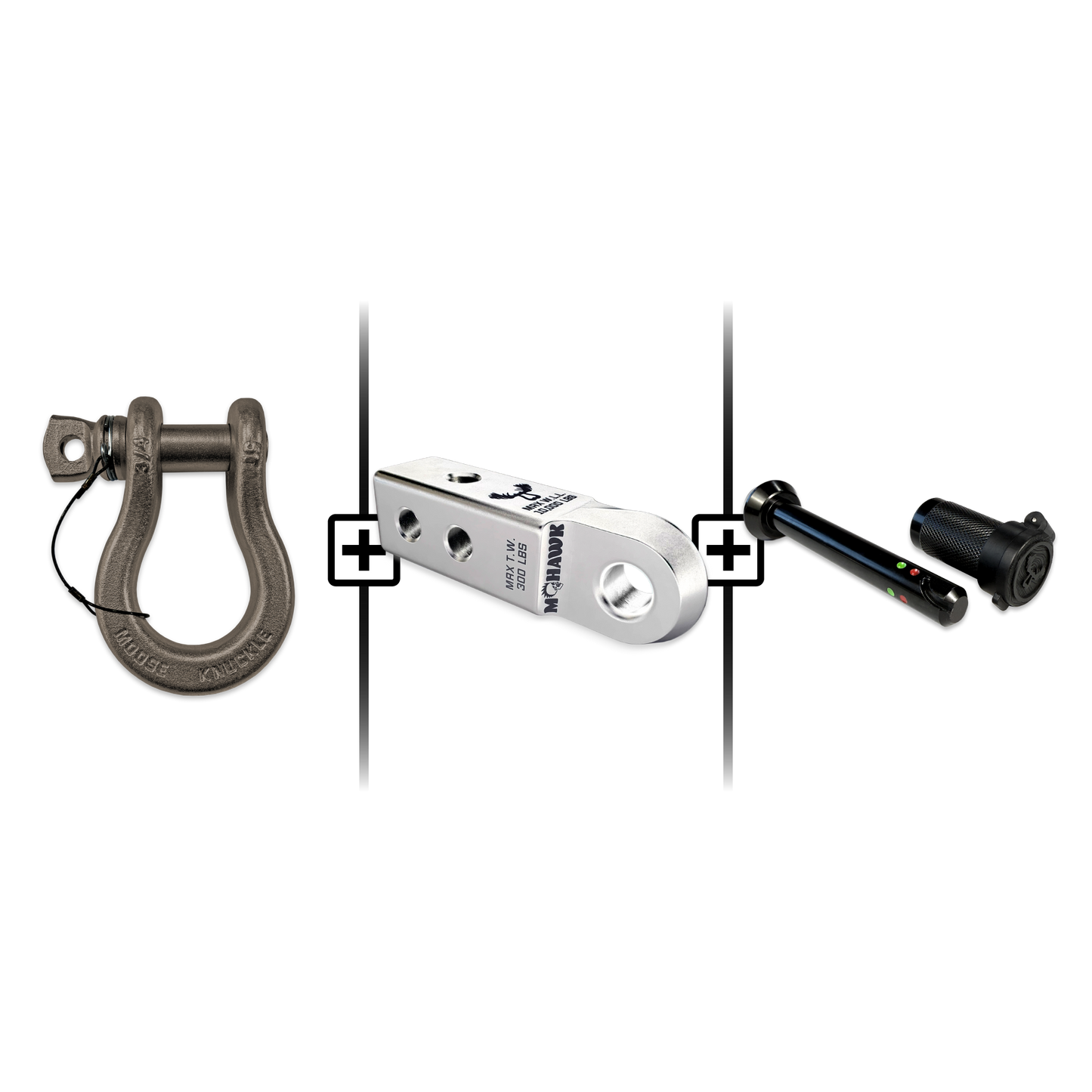 B'oh Spin Pin Shackle 3/4 Mohawk Receiver 2.0 Hitch Pin Bundle