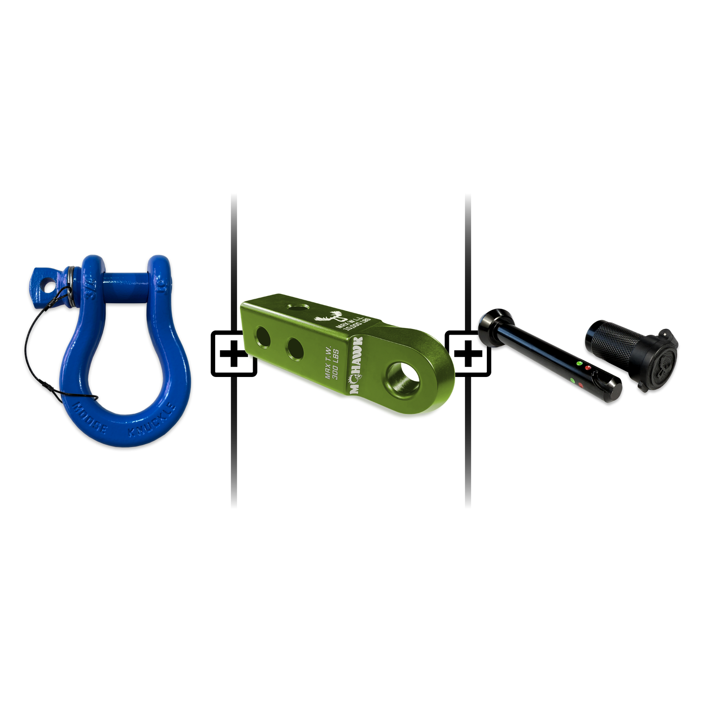 B'oh Spin Pin Shackle 3/4 Mohawk Receiver 2.0 Hitch Pin Bundle