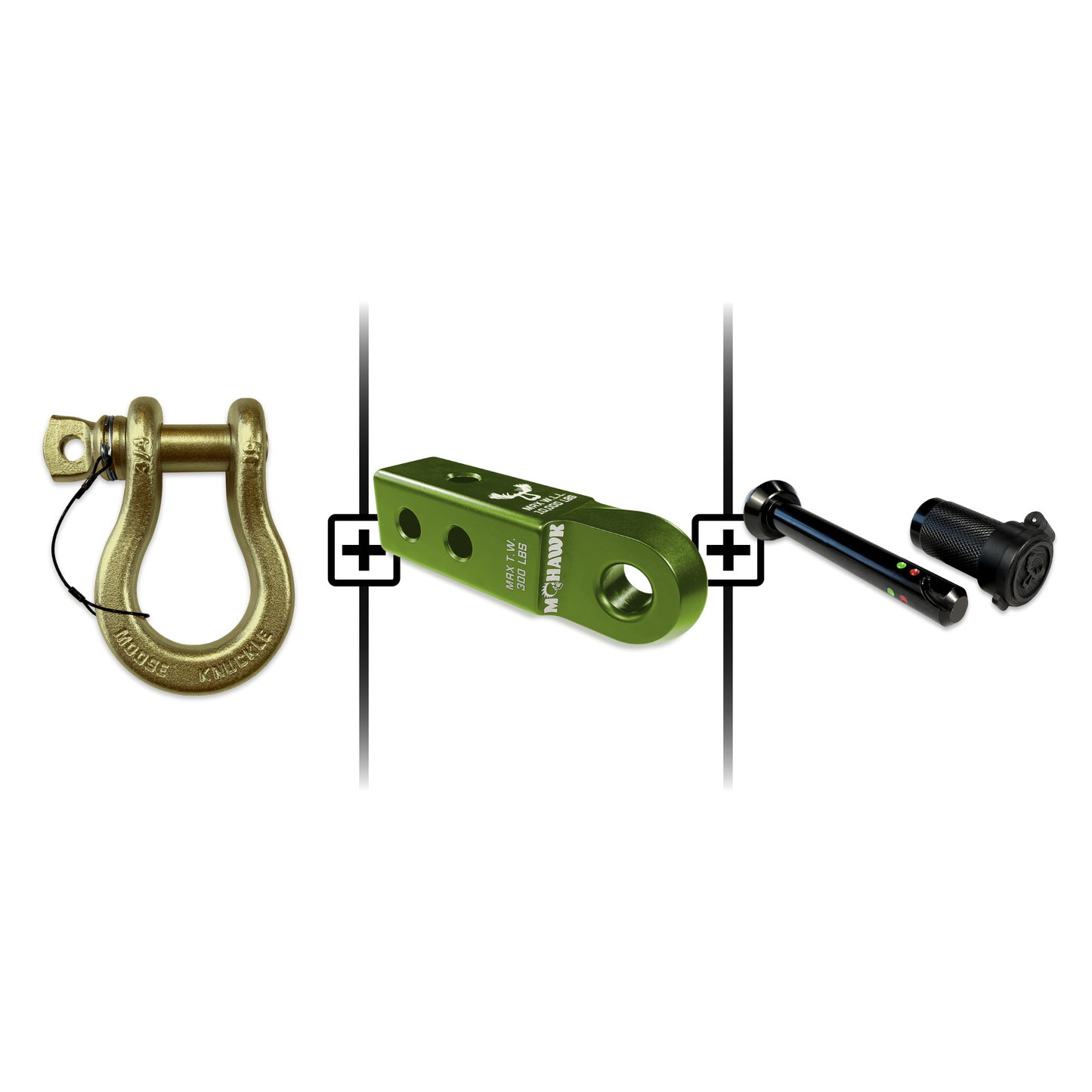 B'oh Spin Pin Shackle 3/4 Mohawk Receiver 2.0 Hitch Pin Bundle