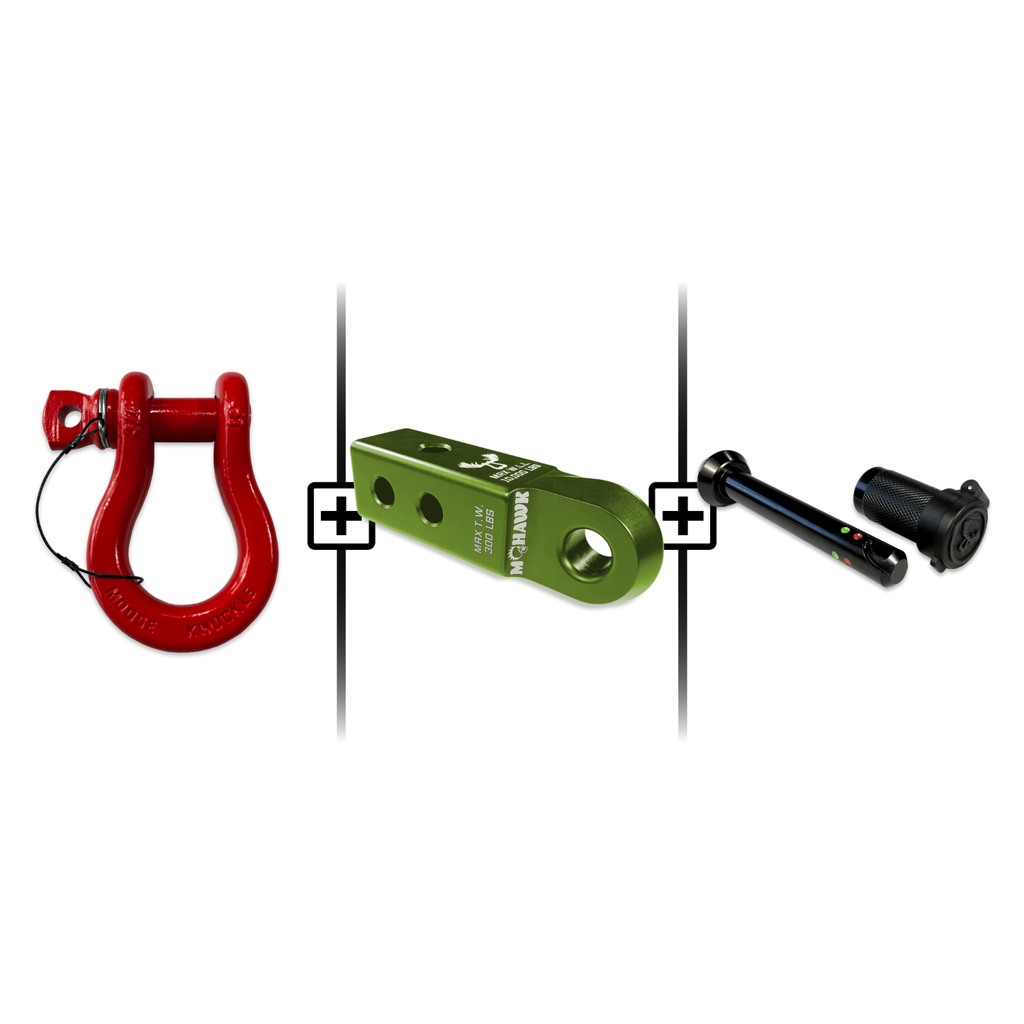 B'oh Spin Pin Shackle 3/4 Mohawk Receiver 2.0 Hitch Pin Bundle