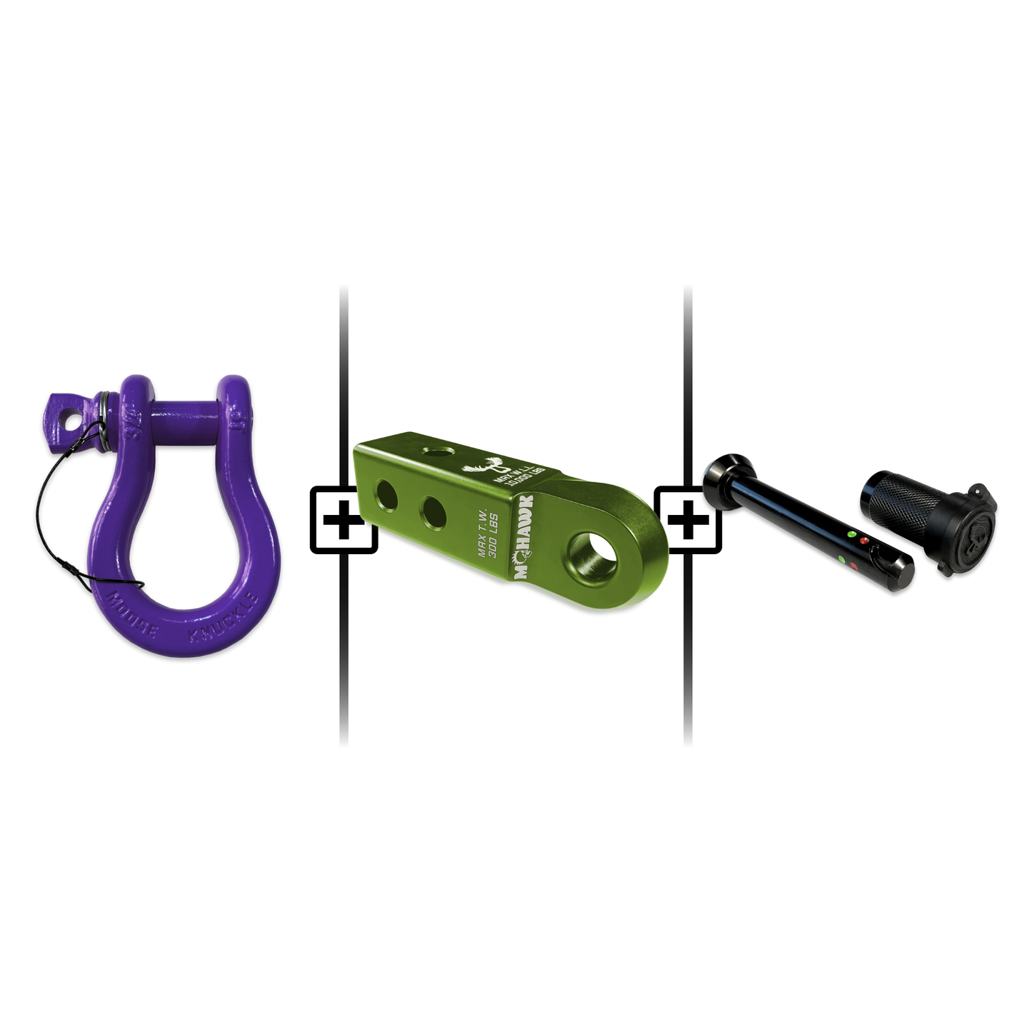 B'oh Spin Pin Shackle 3/4 Mohawk Receiver 2.0 Hitch Pin Bundle