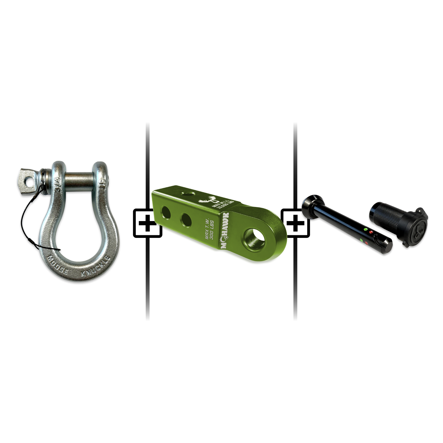 B'oh Spin Pin Shackle 3/4 Mohawk Receiver 2.0 Hitch Pin Bundle