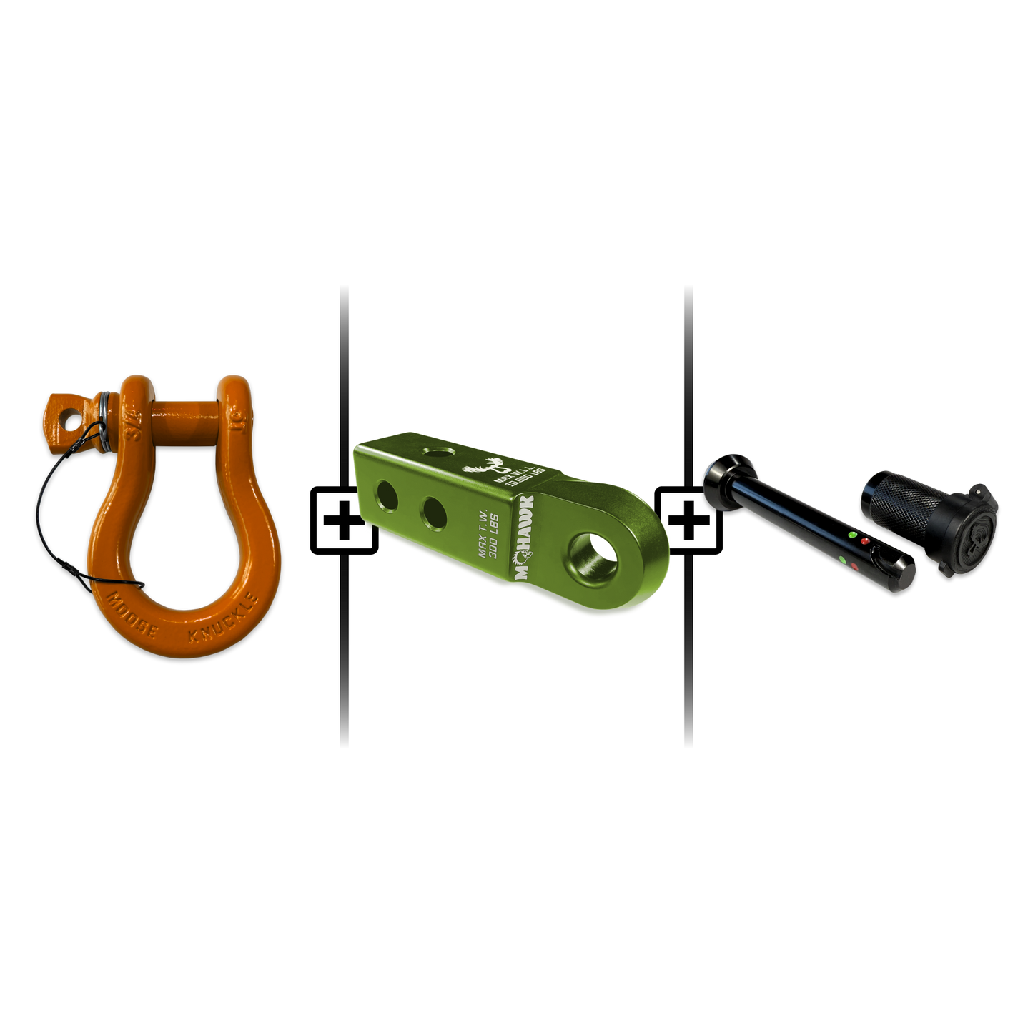 B'oh Spin Pin Shackle 3/4 Mohawk Receiver 2.0 Hitch Pin Bundle