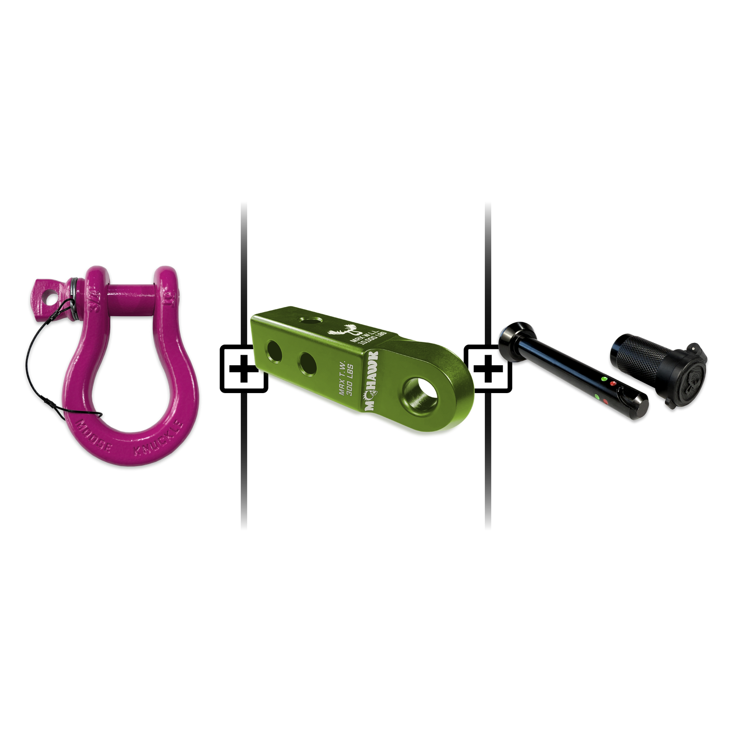 B'oh Spin Pin Shackle 3/4 Mohawk Receiver 2.0 Hitch Pin Bundle