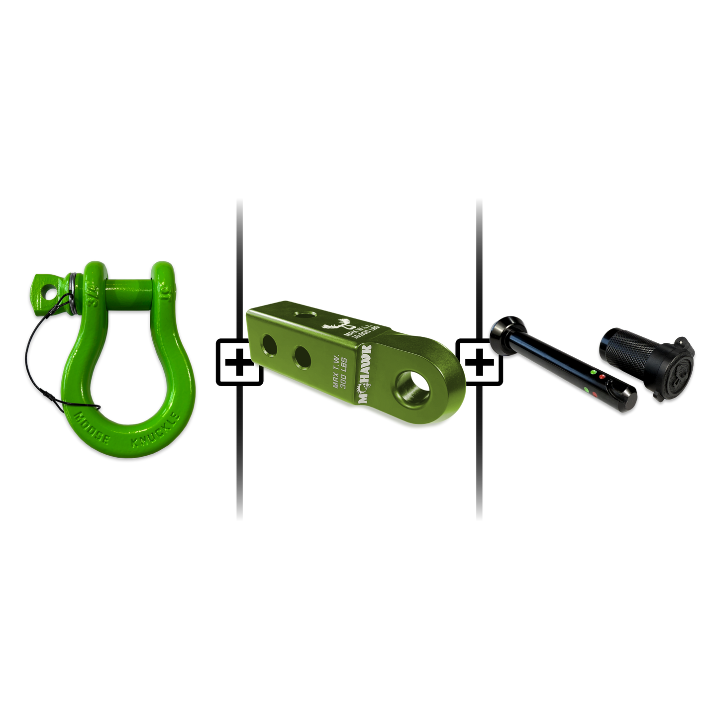 B'oh Spin Pin Shackle 3/4 Mohawk Receiver 2.0 Hitch Pin Bundle