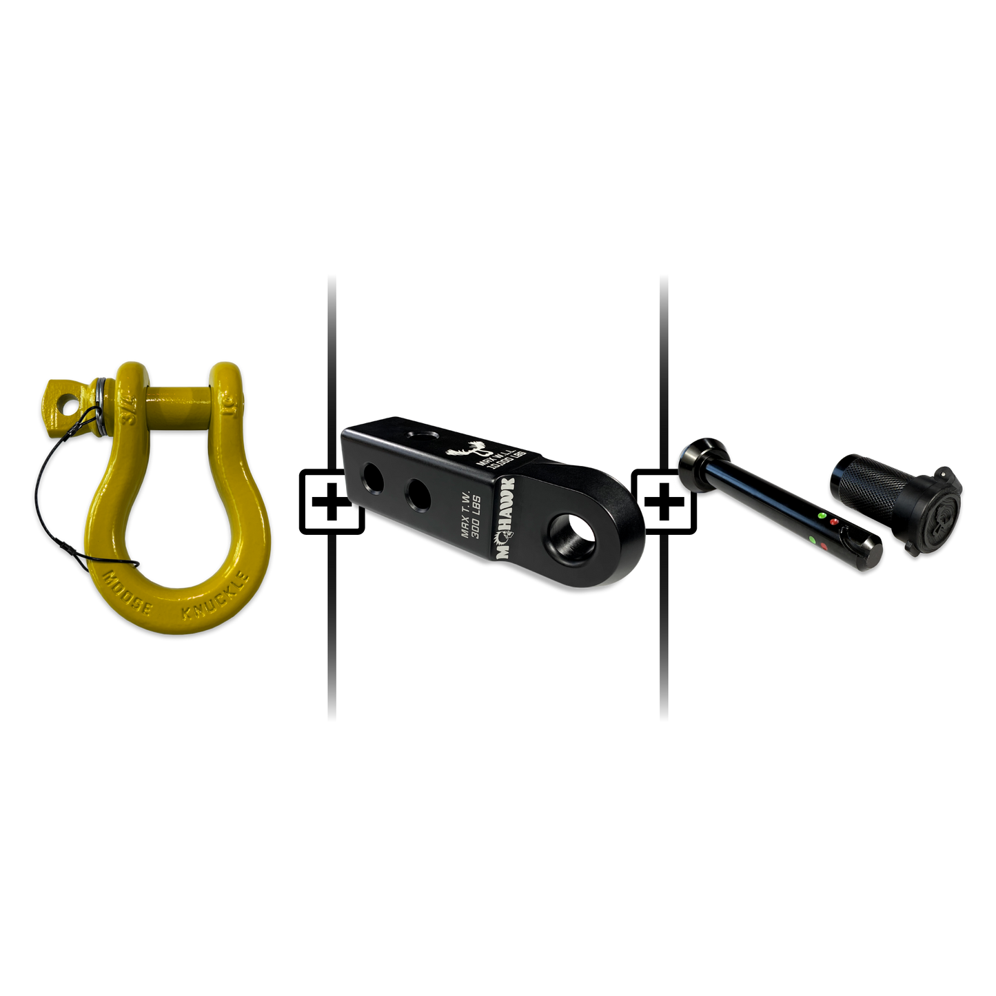 B'oh Spin Pin Shackle 3/4 Mohawk Receiver 2.0 Hitch Pin Bundle