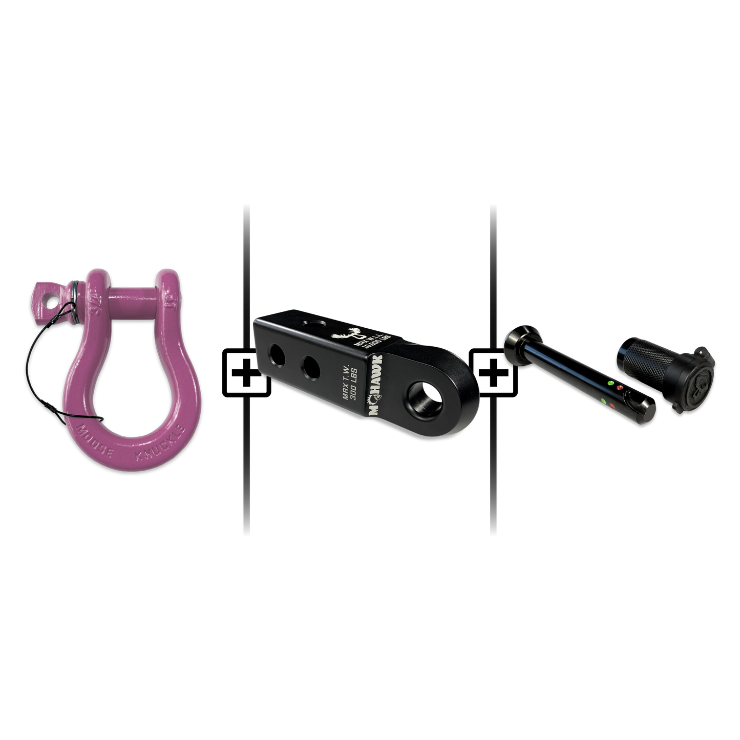 B'oh Spin Pin Shackle 3/4 Mohawk Receiver 2.0 Hitch Pin Bundle