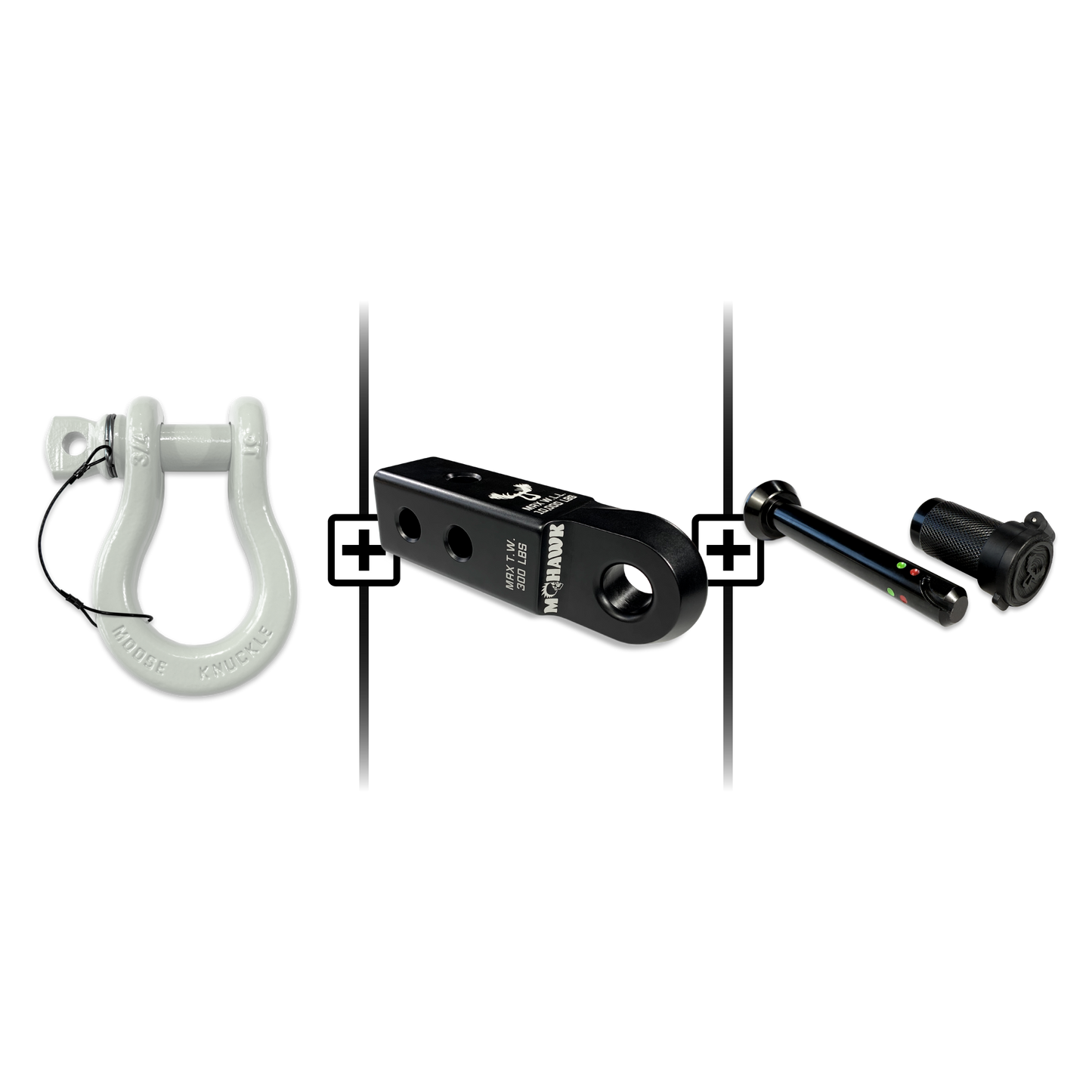 B'oh Spin Pin Shackle 3/4 Mohawk Receiver 2.0 Hitch Pin Bundle