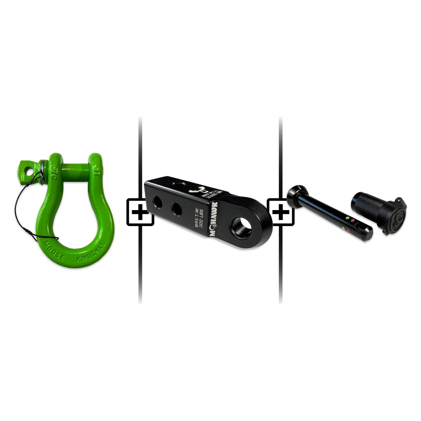 B'oh Spin Pin Shackle 3/4 Mohawk Receiver 2.0 Hitch Pin Bundle