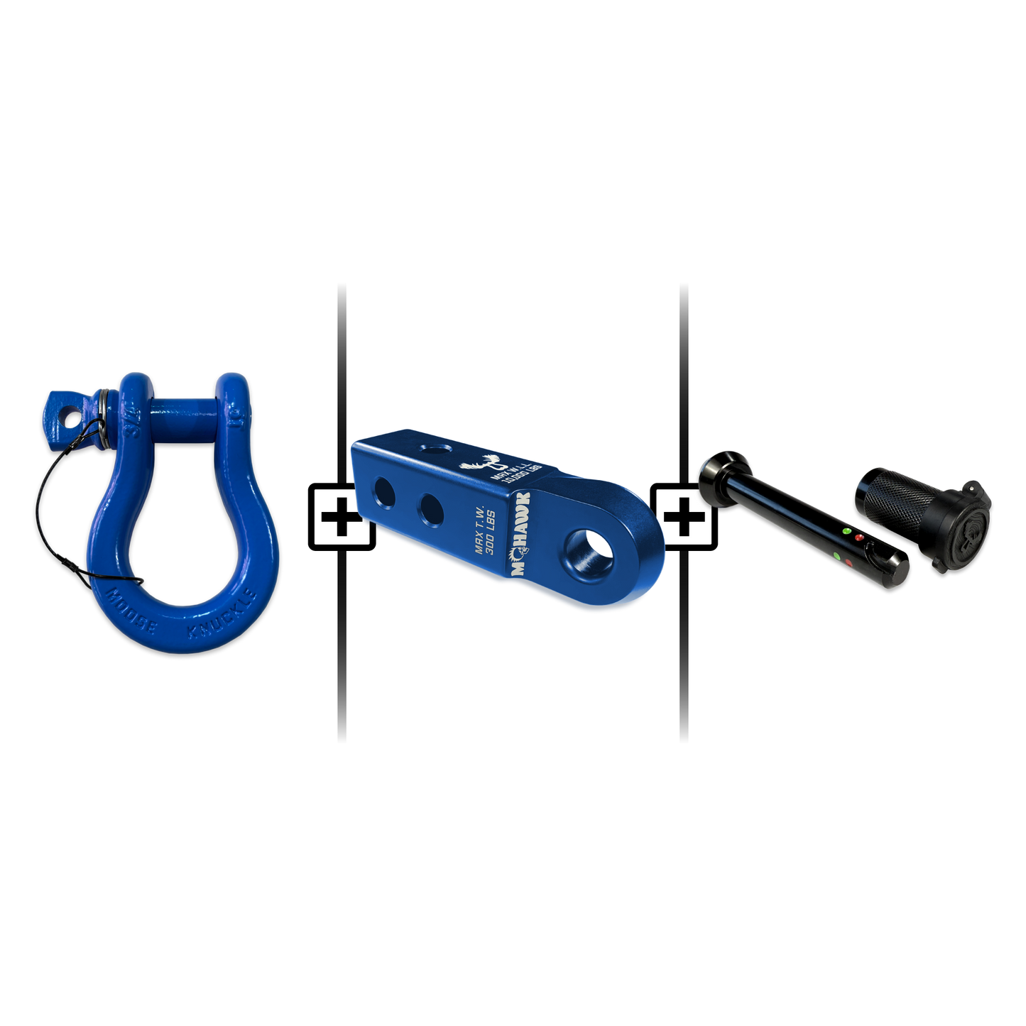 B'oh Spin Pin Shackle 3/4 Mohawk Receiver 2.0 Hitch Pin Bundle