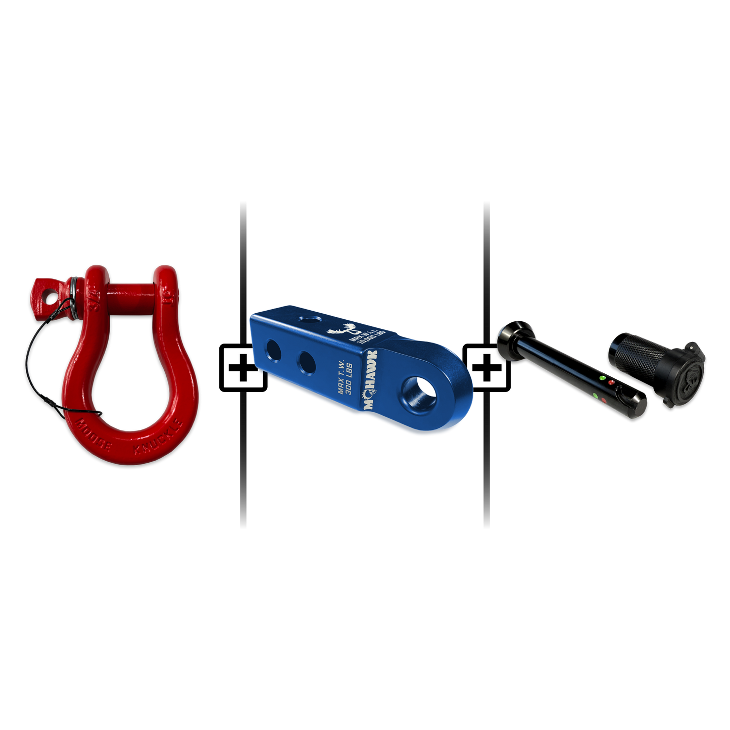 B'oh Spin Pin Shackle 3/4 Mohawk Receiver 2.0 Hitch Pin Bundle