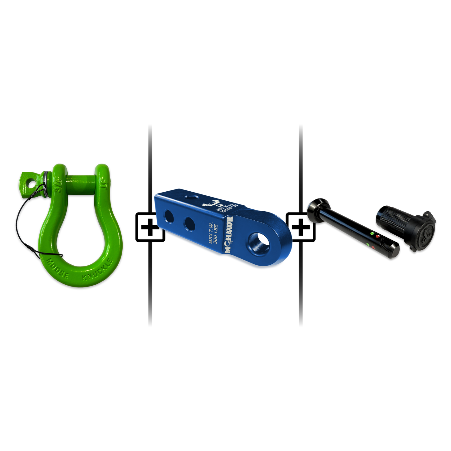 B'oh Spin Pin Shackle 3/4 Mohawk Receiver 2.0 Hitch Pin Bundle