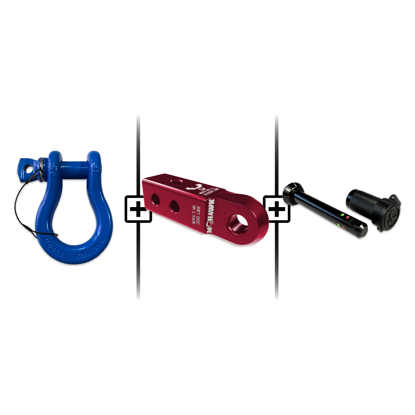 B'oh Spin Pin Shackle 3/4 Mohawk Receiver 2.0 Hitch Pin Bundle