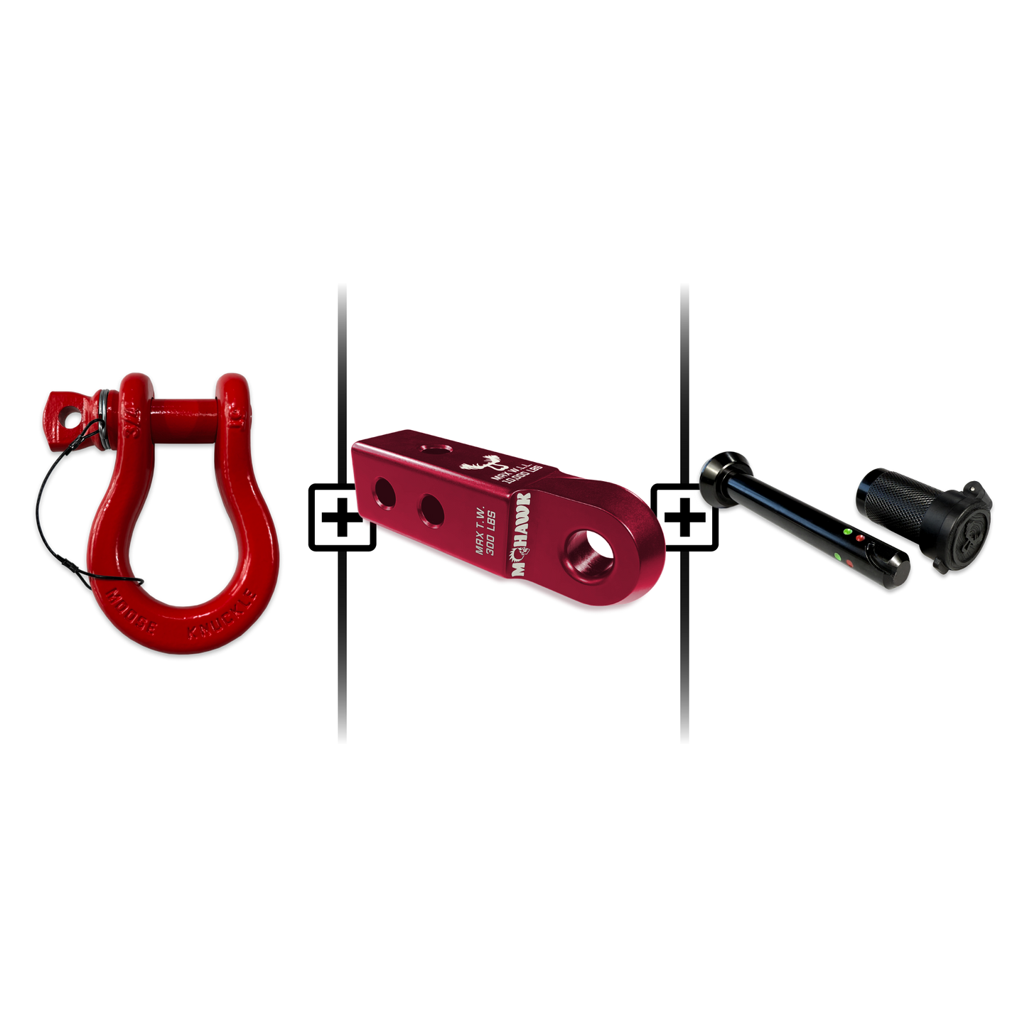 B'oh Spin Pin Shackle 3/4 Mohawk Receiver 2.0 Hitch Pin Bundle