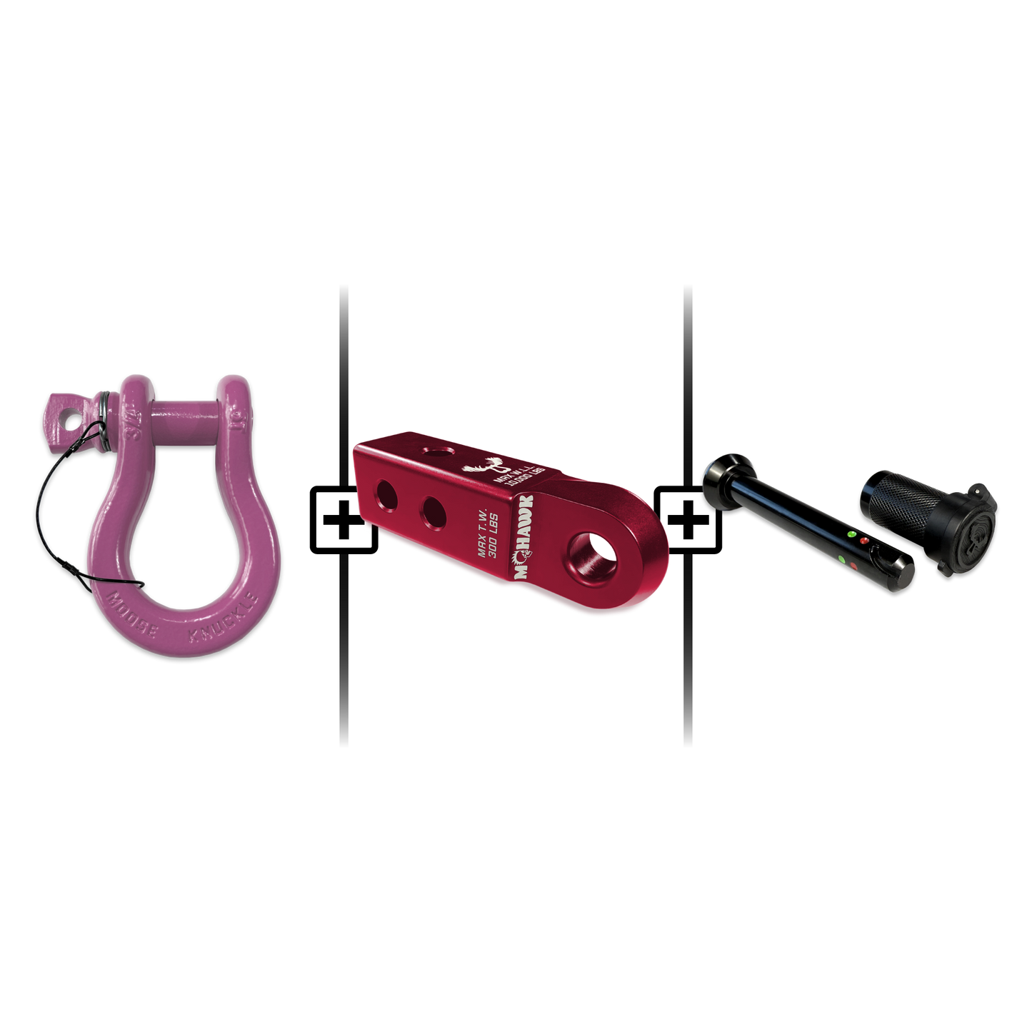 B'oh Spin Pin Shackle 3/4 Mohawk Receiver 2.0 Hitch Pin Bundle