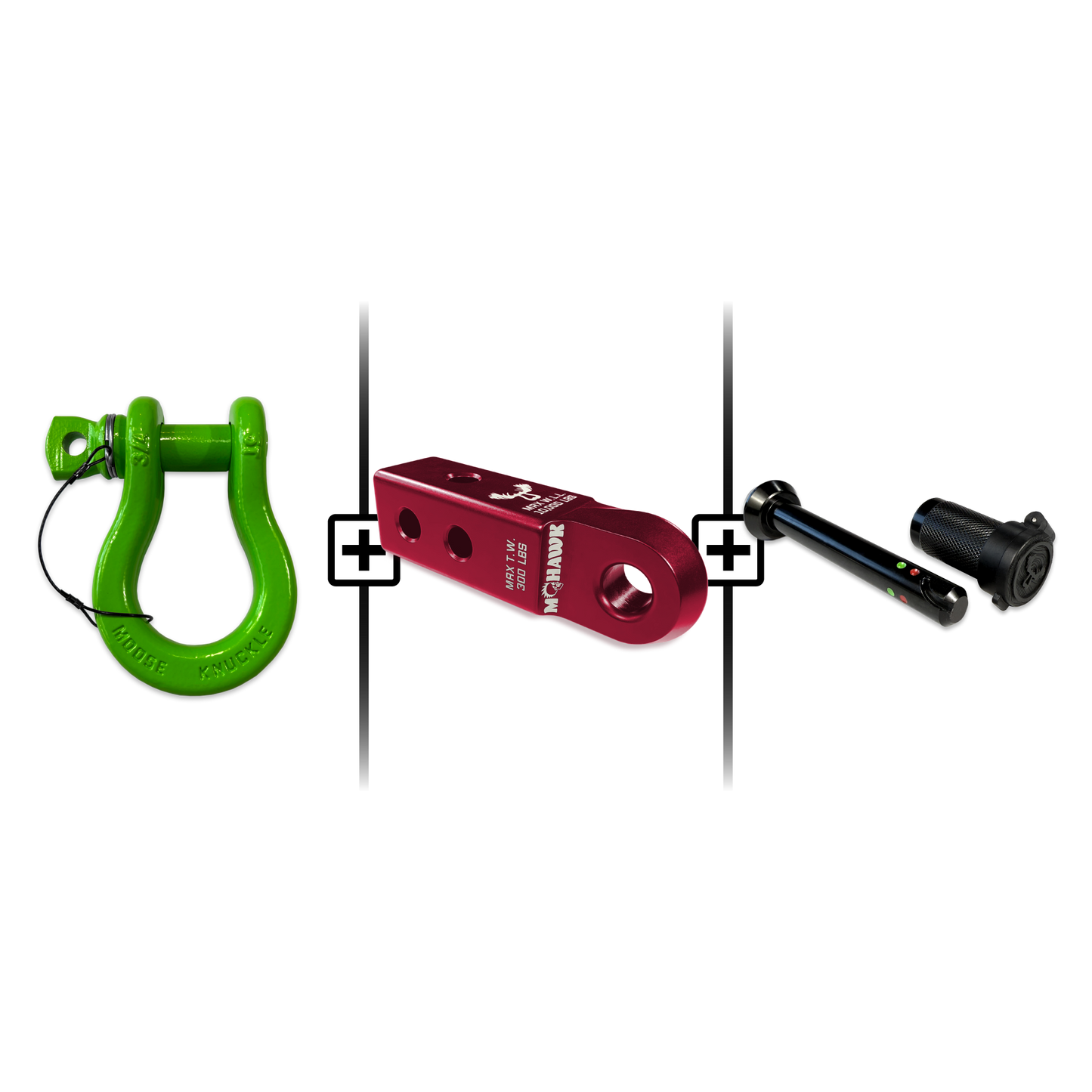 B'oh Spin Pin Shackle 3/4 Mohawk Receiver 2.0 Hitch Pin Bundle