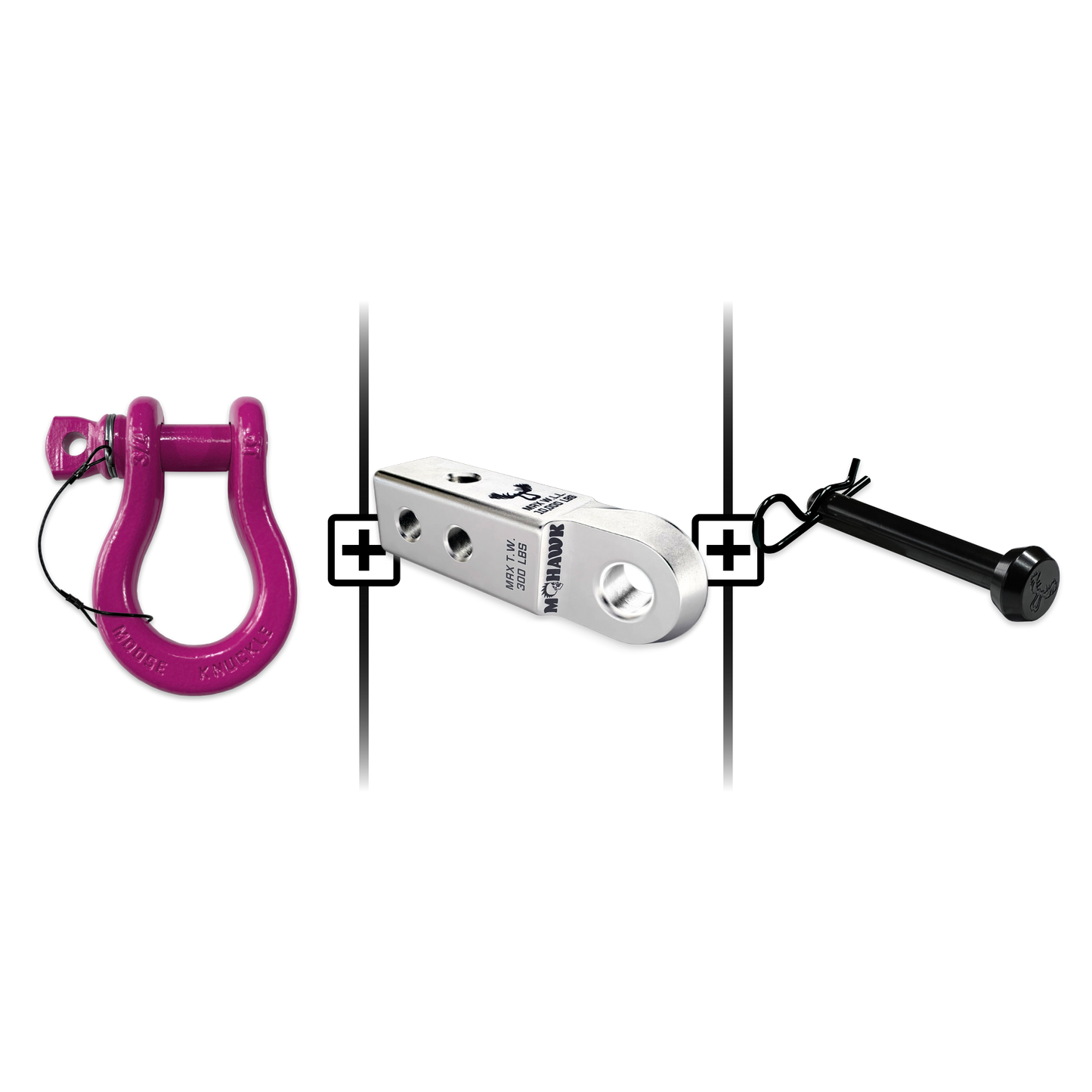 B'oh Spin Pin Shackle 3/4 Mohawk Receiver 2.0 Hitch Pin Bundle