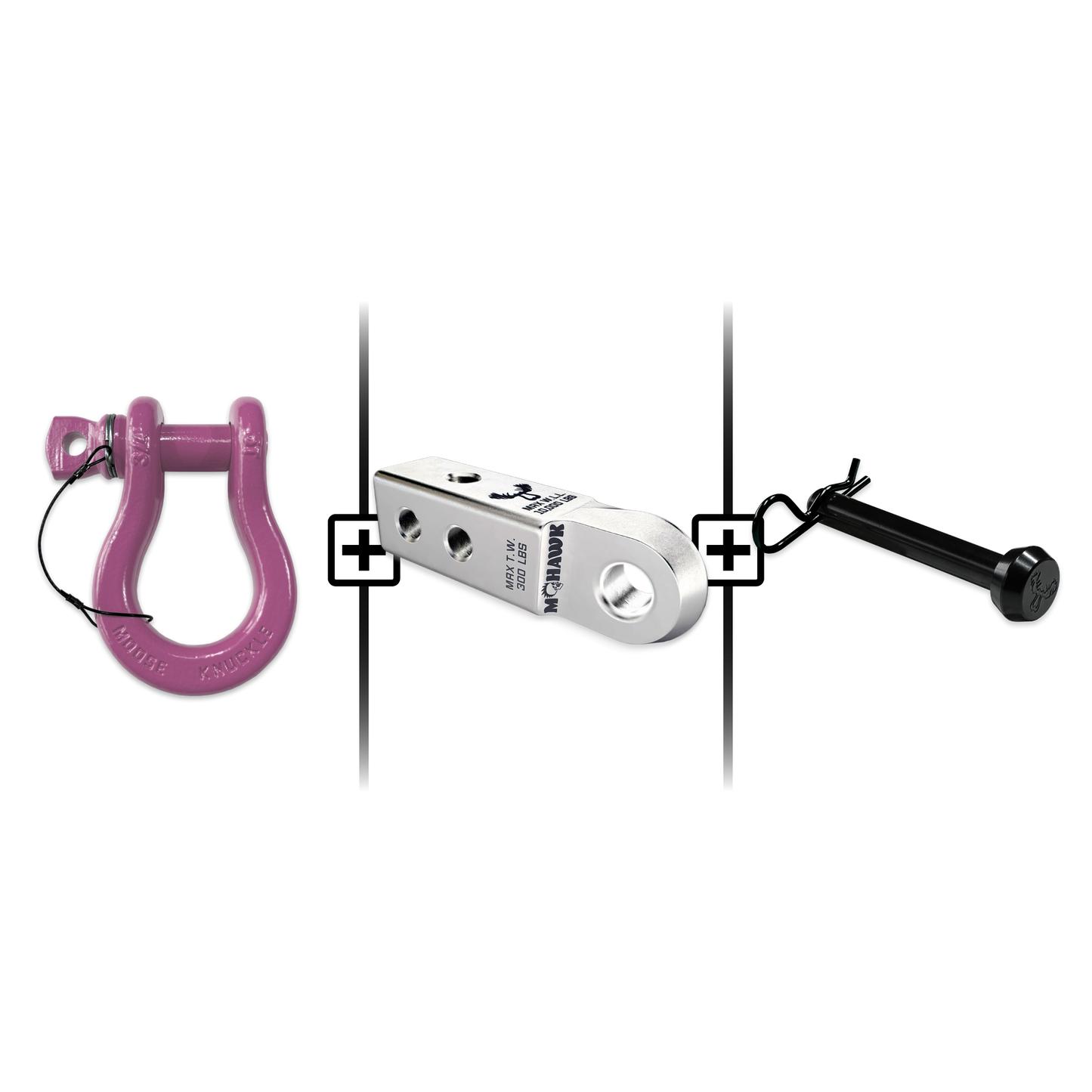 B'oh Spin Pin Shackle 3/4 Mohawk Receiver 2.0 Hitch Pin Bundle