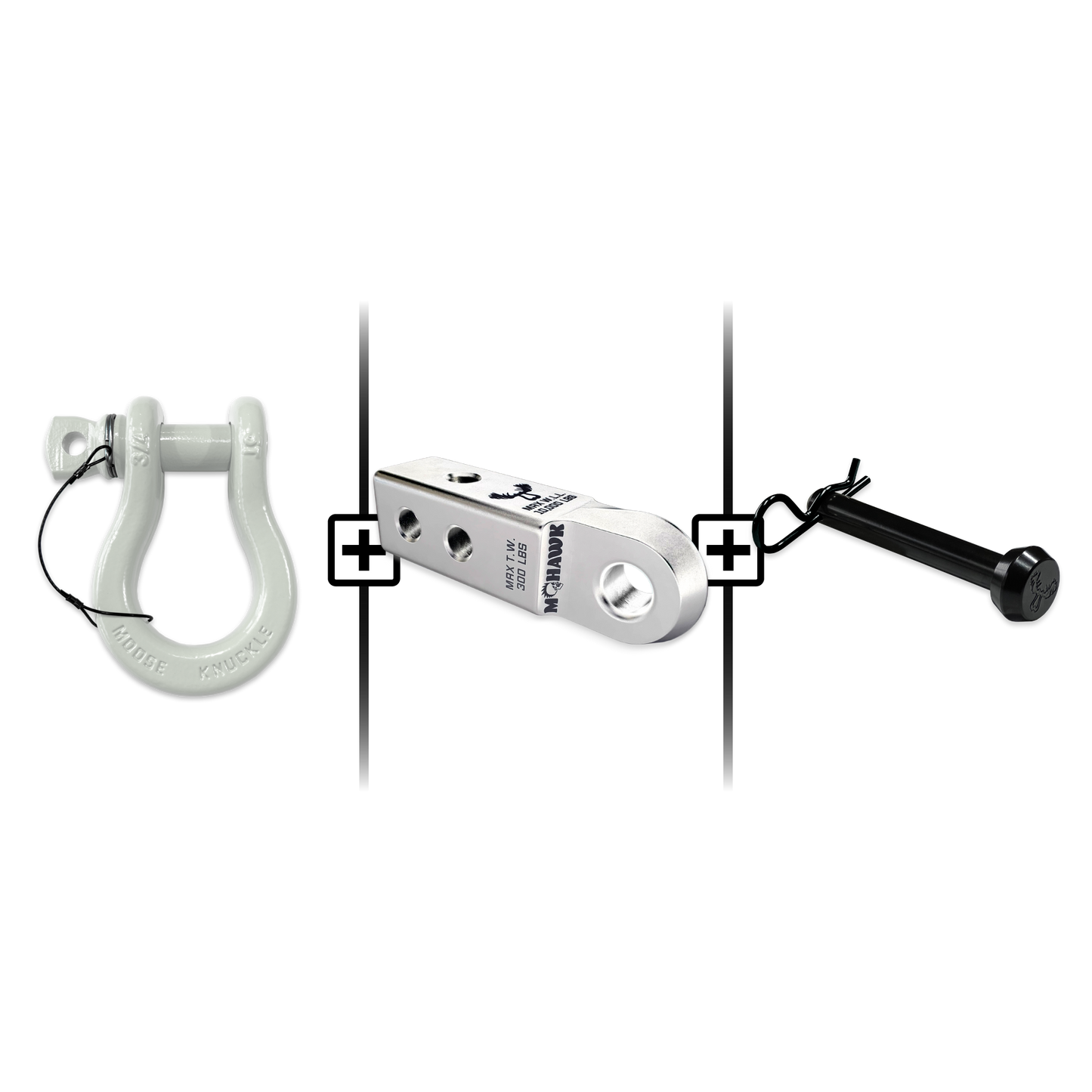 B'oh Spin Pin Shackle 3/4 Mohawk Receiver 2.0 Hitch Pin Bundle