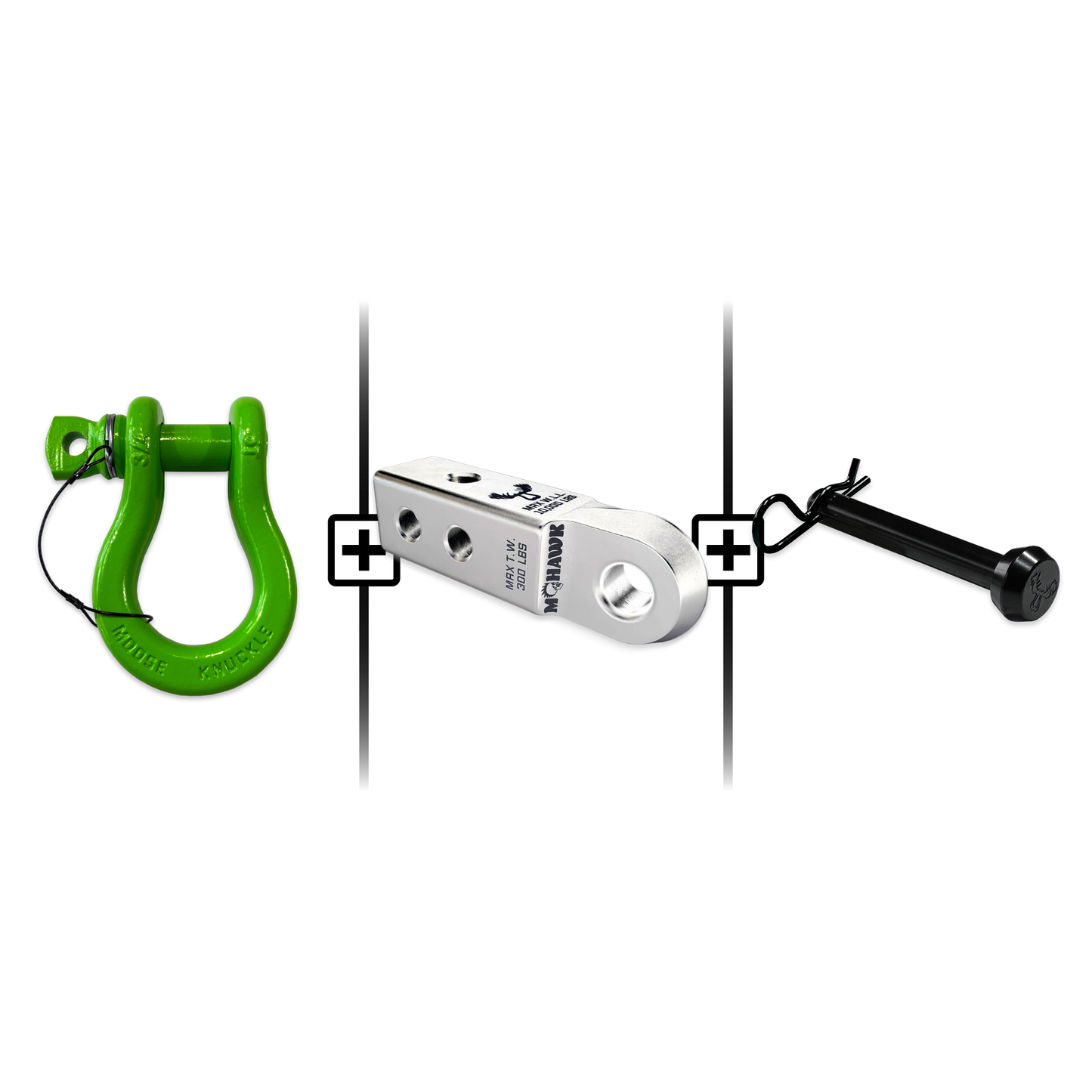 B'oh Spin Pin Shackle 3/4 Mohawk Receiver 2.0 Hitch Pin Bundle