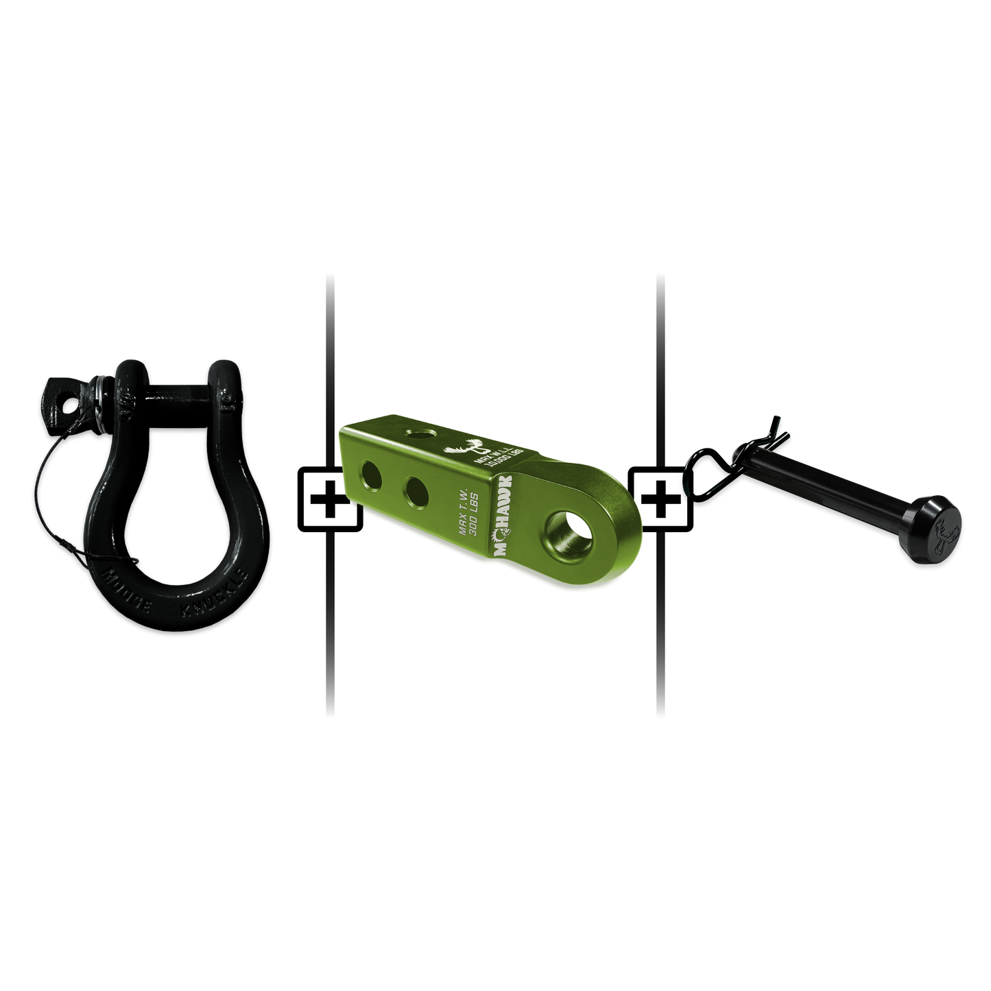 B'oh Spin Pin Shackle 3/4 Mohawk Receiver 2.0 Hitch Pin Bundle