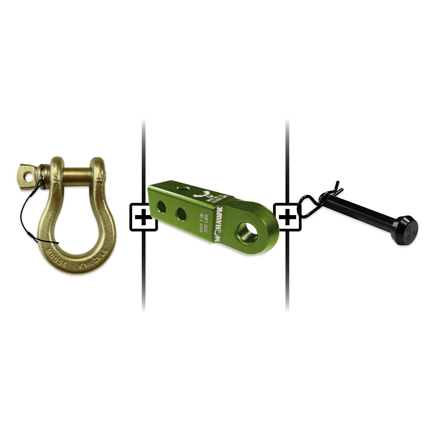 B'oh Spin Pin Shackle 3/4 Mohawk Receiver 2.0 Hitch Pin Bundle