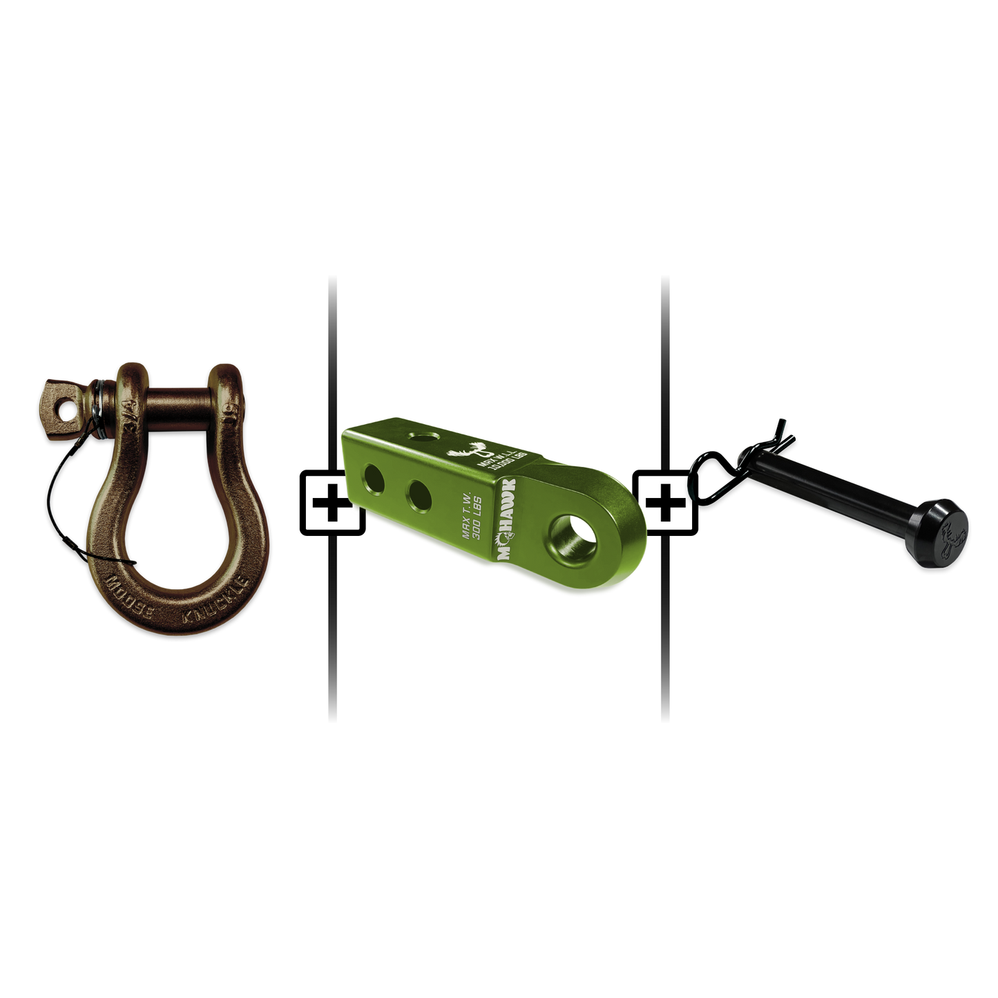 B'oh Spin Pin Shackle 3/4 Mohawk Receiver 2.0 Hitch Pin Bundle