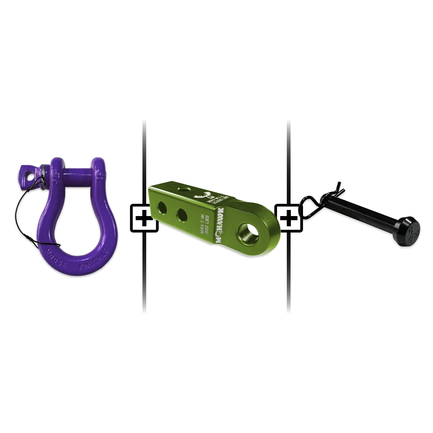 B'oh Spin Pin Shackle 3/4 Mohawk Receiver 2.0 Hitch Pin Bundle