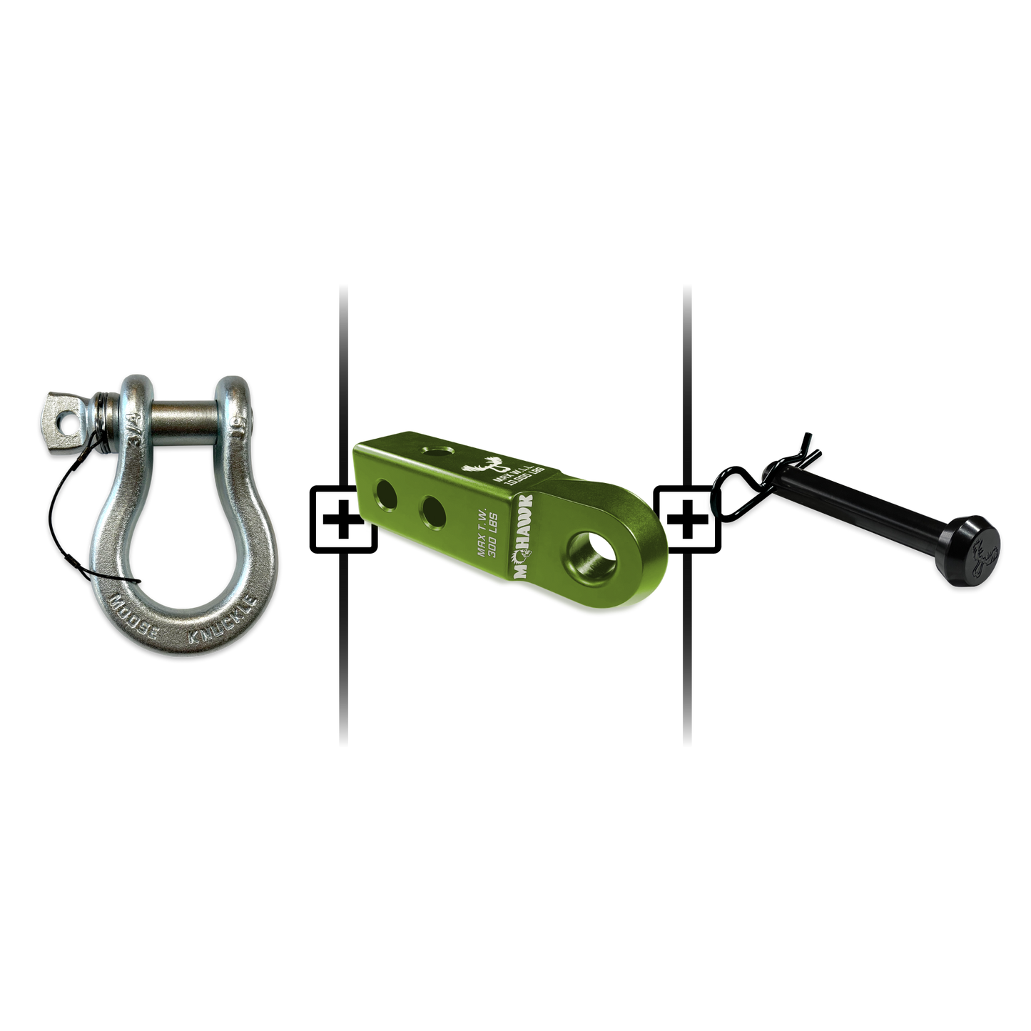 B'oh Spin Pin Shackle 3/4 Mohawk Receiver 2.0 Hitch Pin Bundle