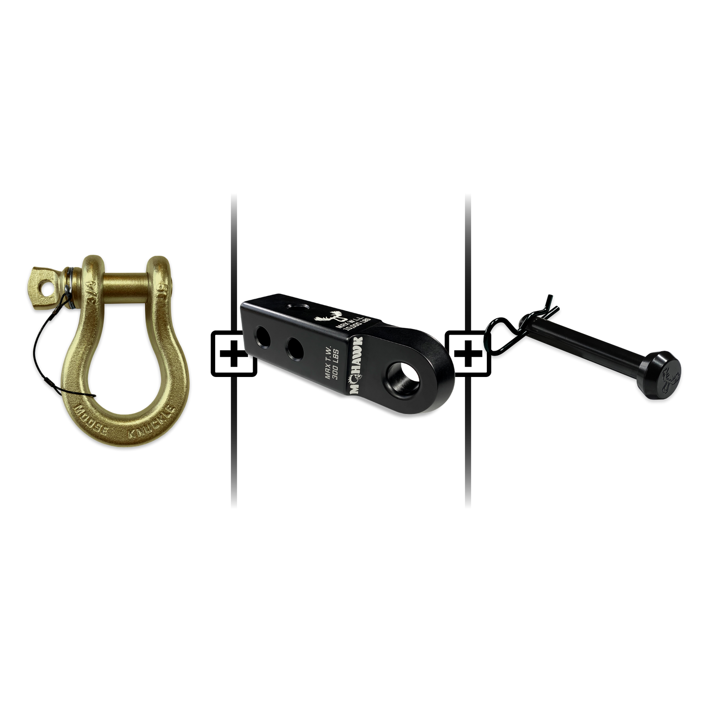 B'oh Spin Pin Shackle 3/4 Mohawk Receiver 2.0 Hitch Pin Bundle