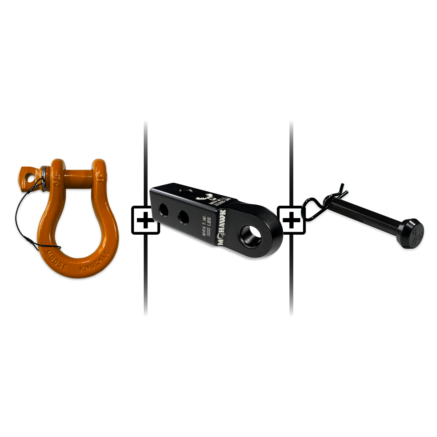 B'oh Spin Pin Shackle 3/4 Mohawk Receiver 2.0 Hitch Pin Bundle