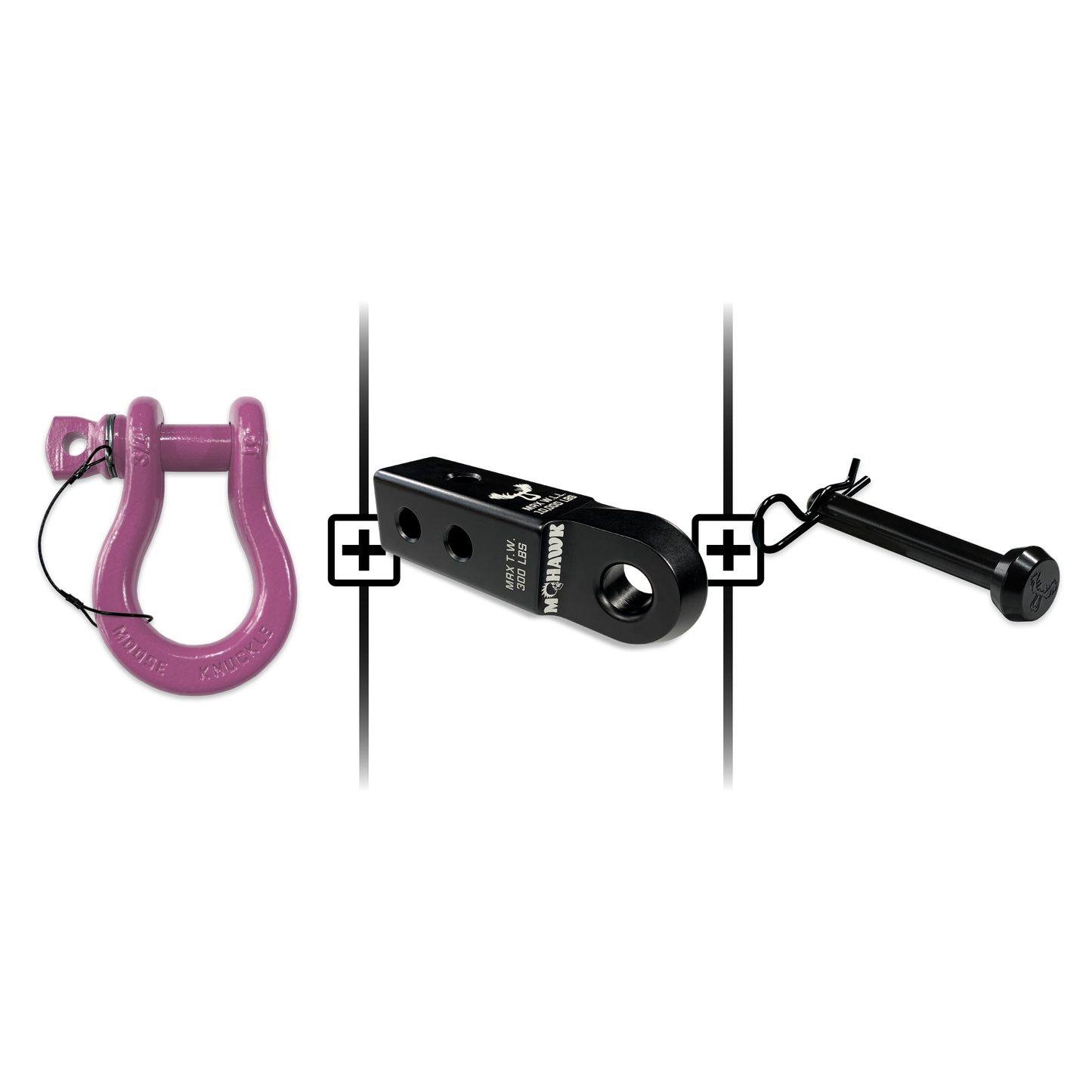 B'oh Spin Pin Shackle 3/4 Mohawk Receiver 2.0 Hitch Pin Bundle